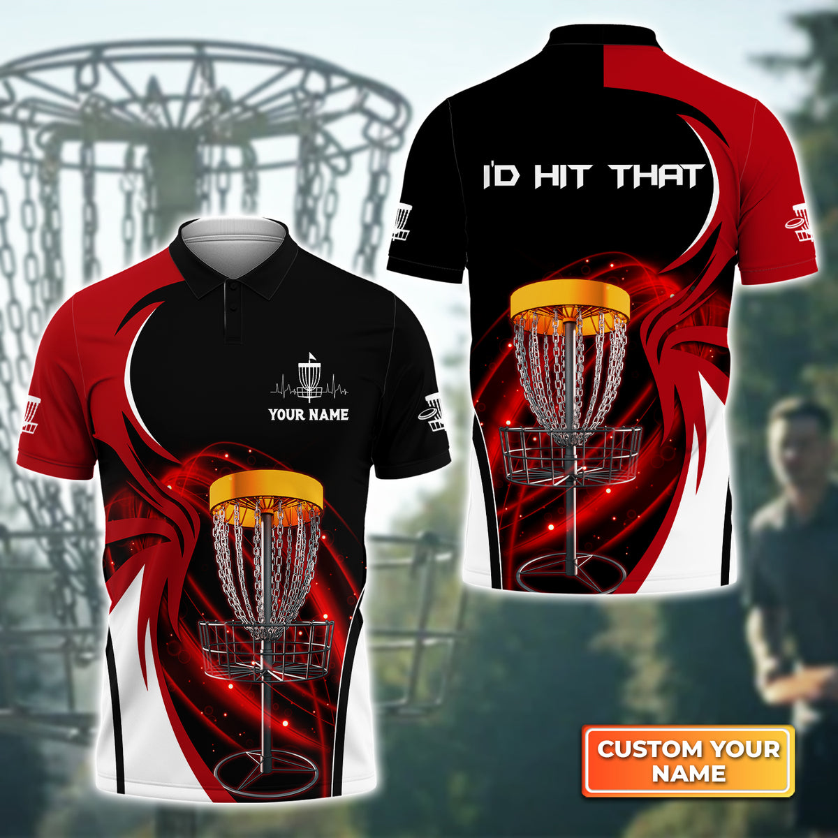Disc Golf I'd Hit That Personalized Name 3D Polo Shirt Gift For Disc G
