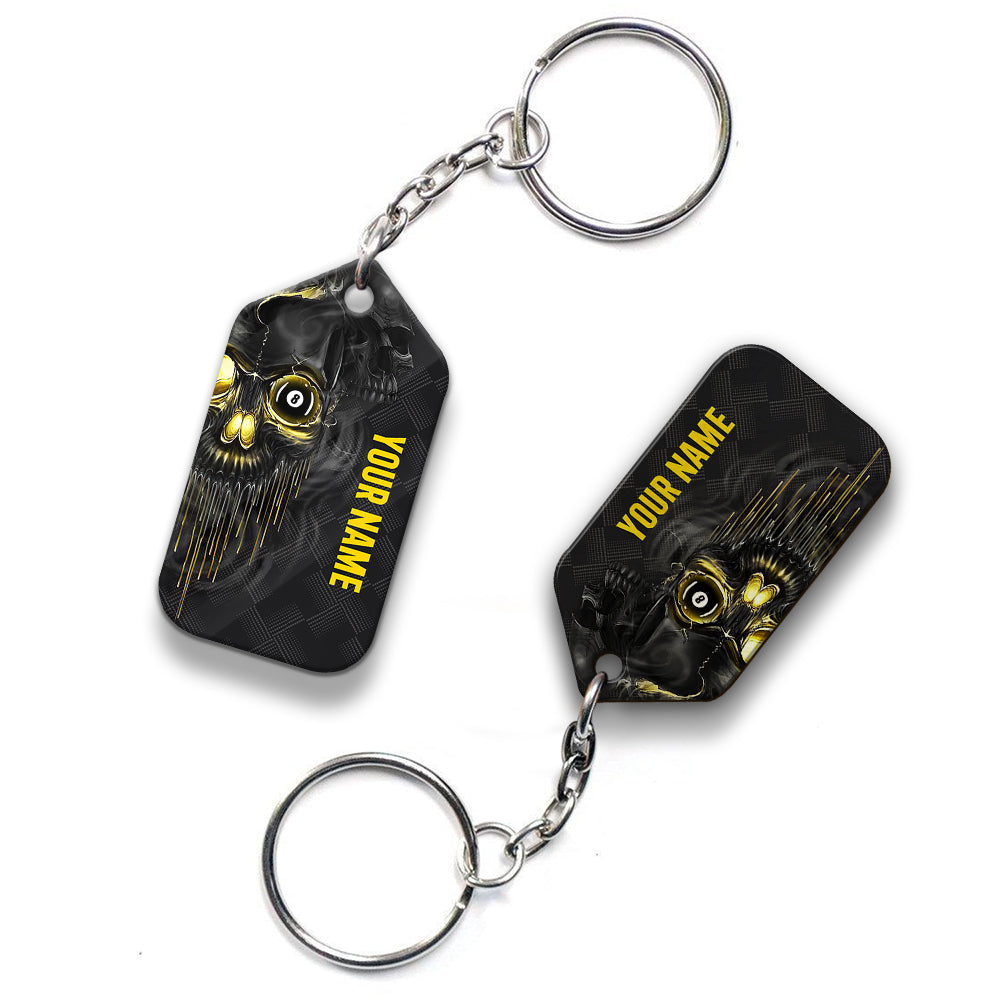 Pool Shut Up And Shoot Personalized Name 3D Keychain Gift For Billiard Players