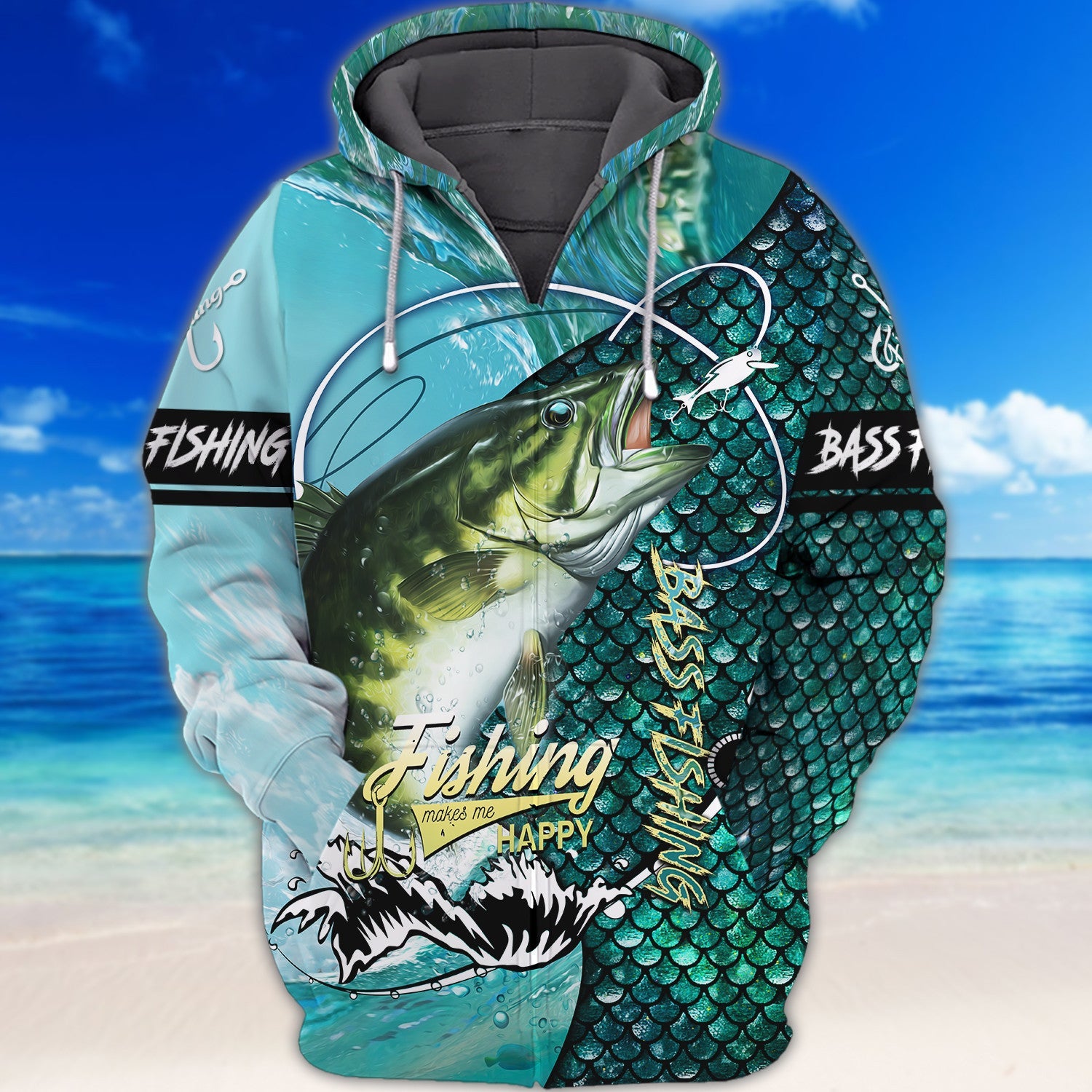 Bass Fishing 3D Full Print Shirts, Unique Design for Anglers, Perfect Gift for Bass Fishing Enthusiasts!