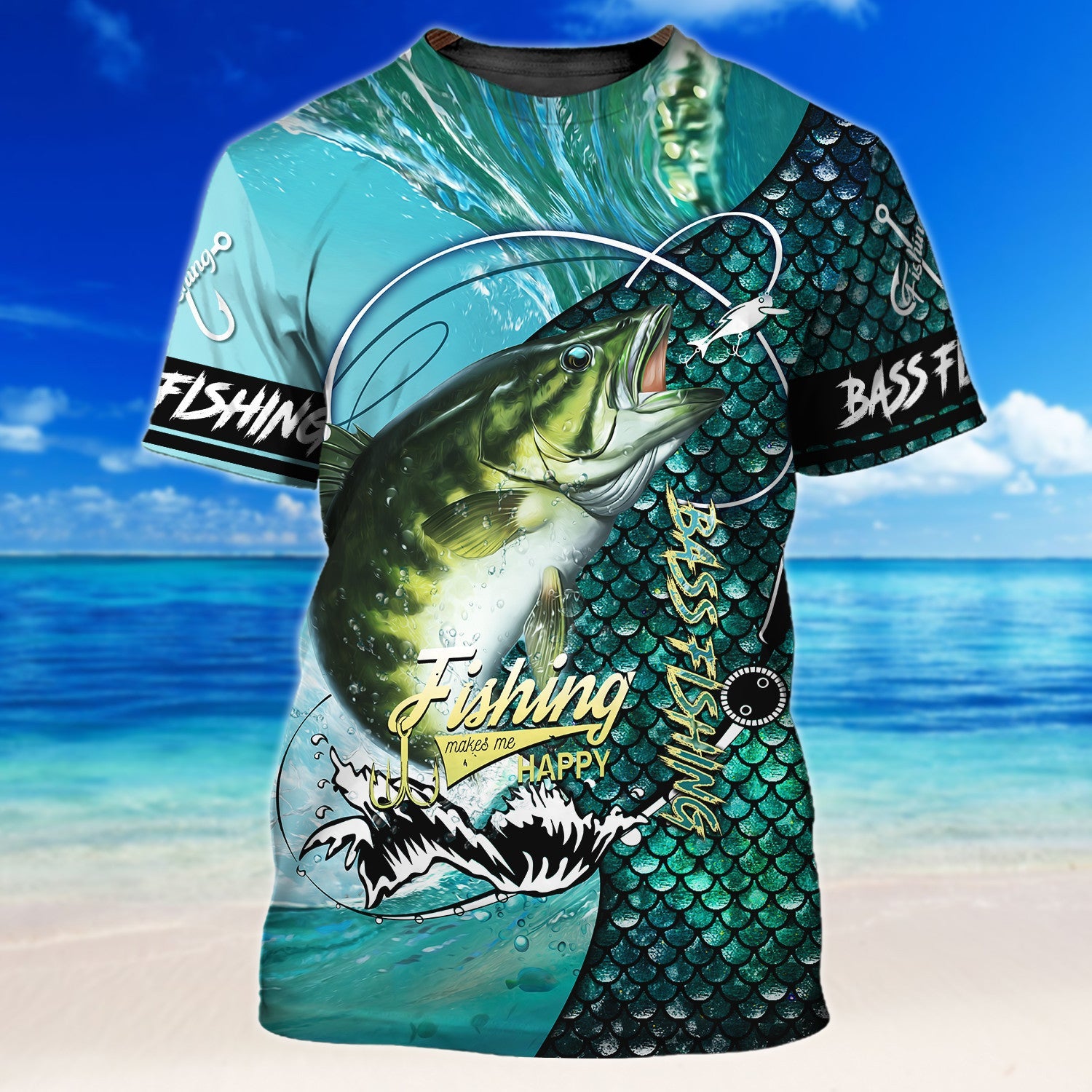 Bass Fishing 3D Full Print Shirts, Unique Design for Anglers, Perfect Gift for Bass Fishing Enthusiasts!