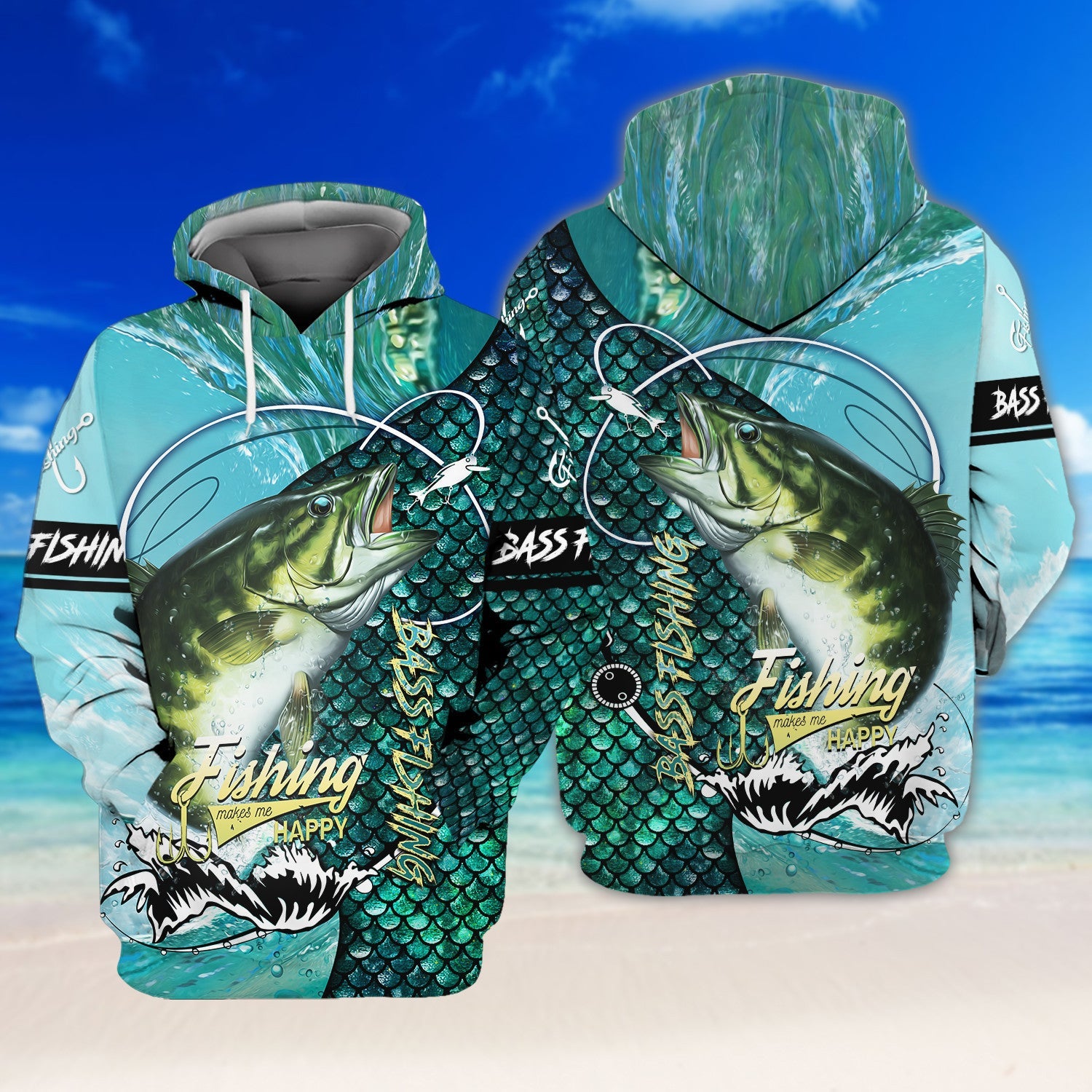Bass Fishing 3D Full Print Shirts, Unique Design for Anglers, Perfect Gift for Bass Fishing Enthusiasts!