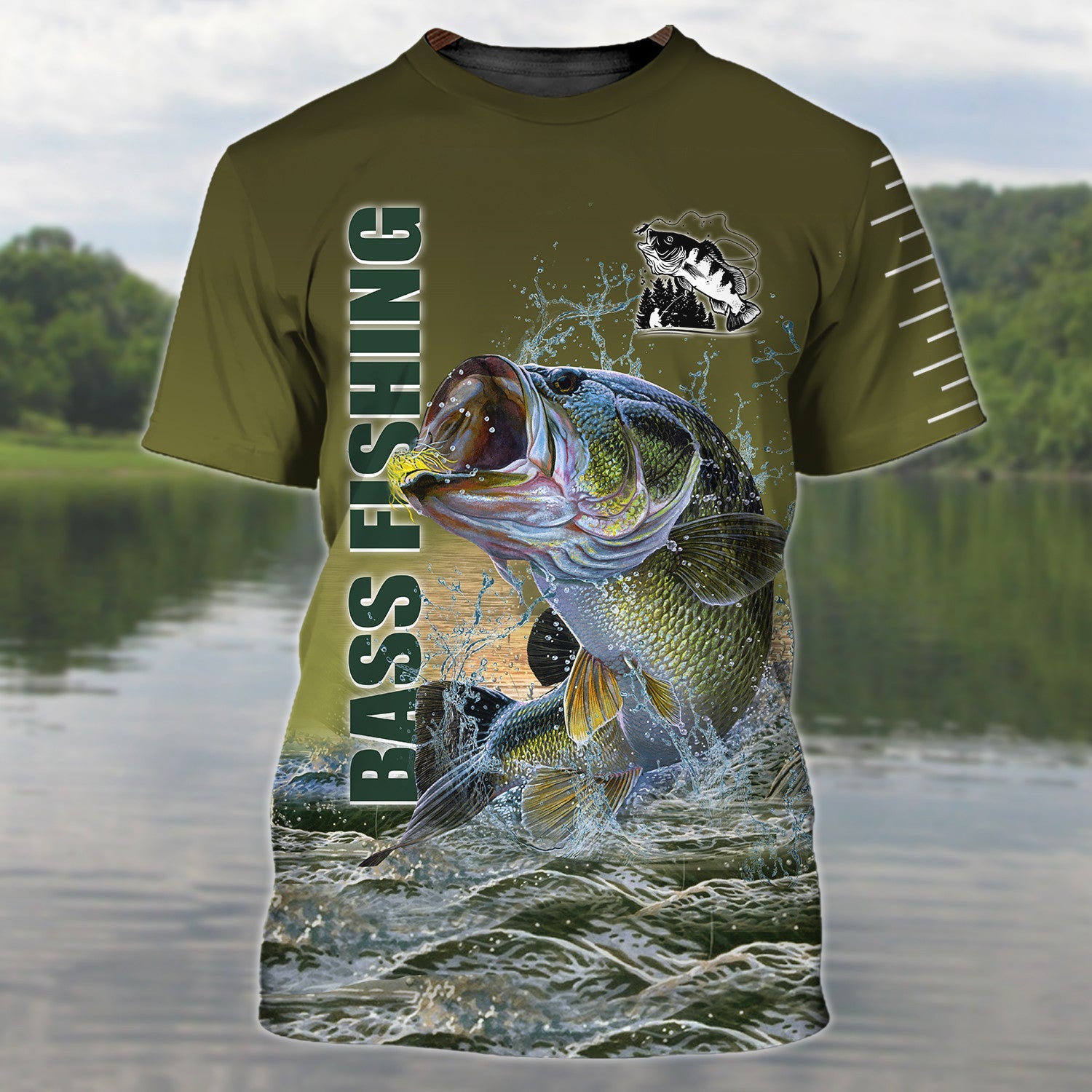 Bass Fishing 3D Full Print