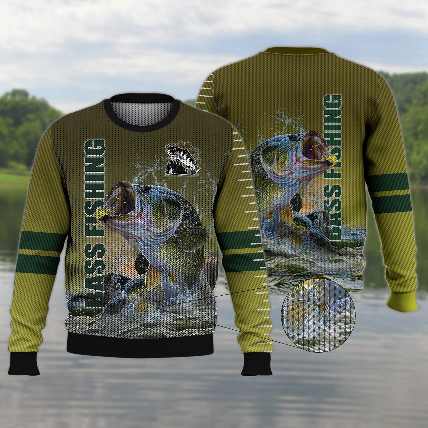 Bass Fishing 3D Full Print