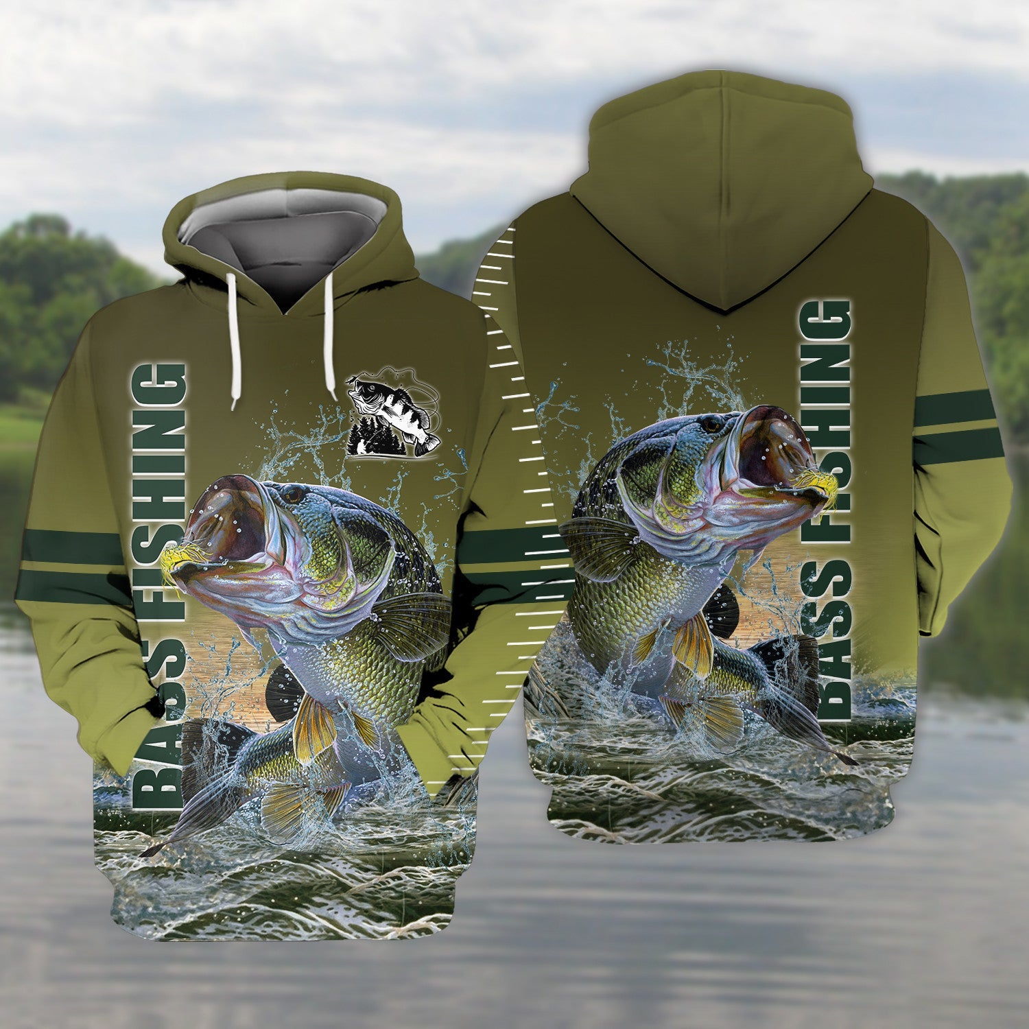 Bass Fishing 3D Full Print