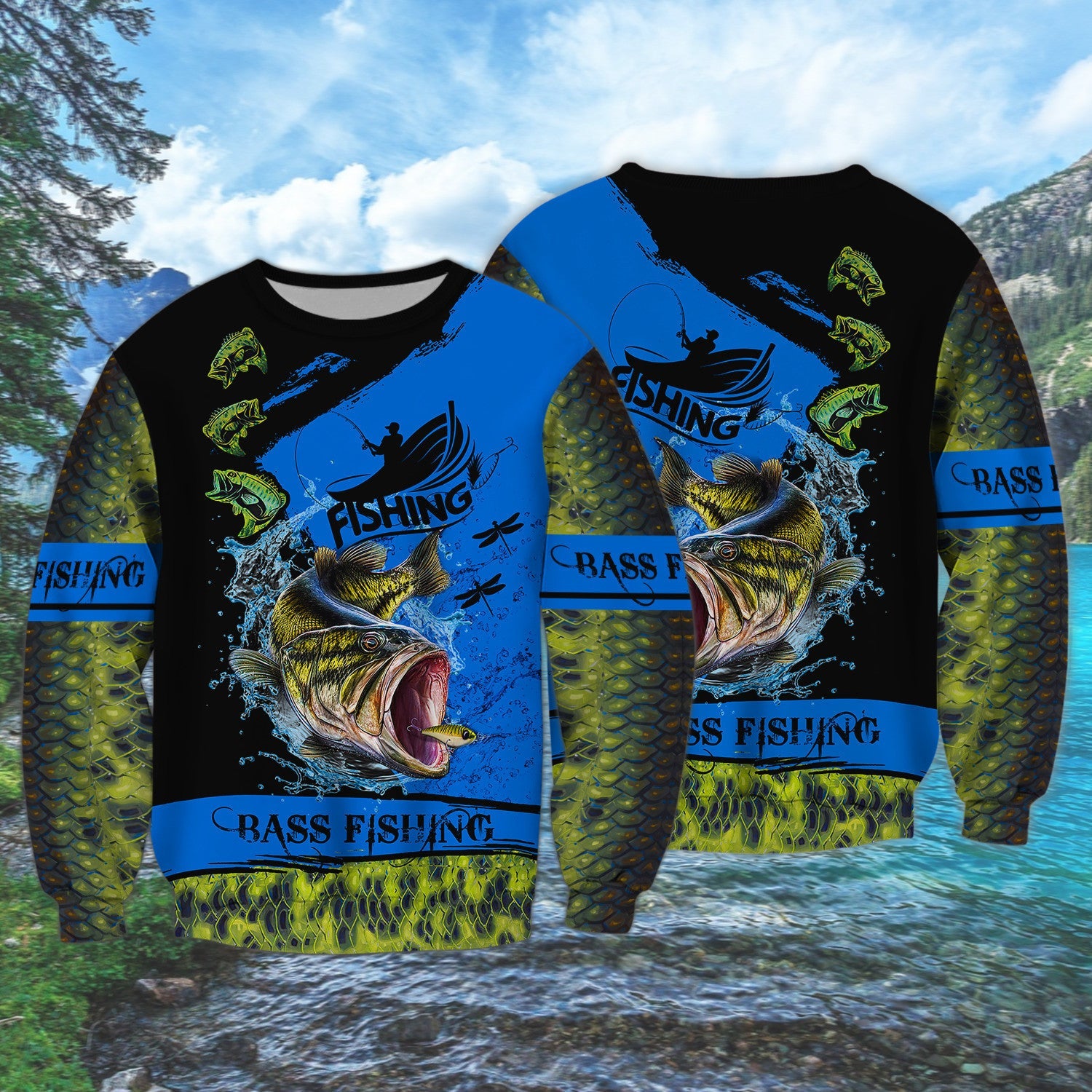 Bass Fishing C2 3D Full Print