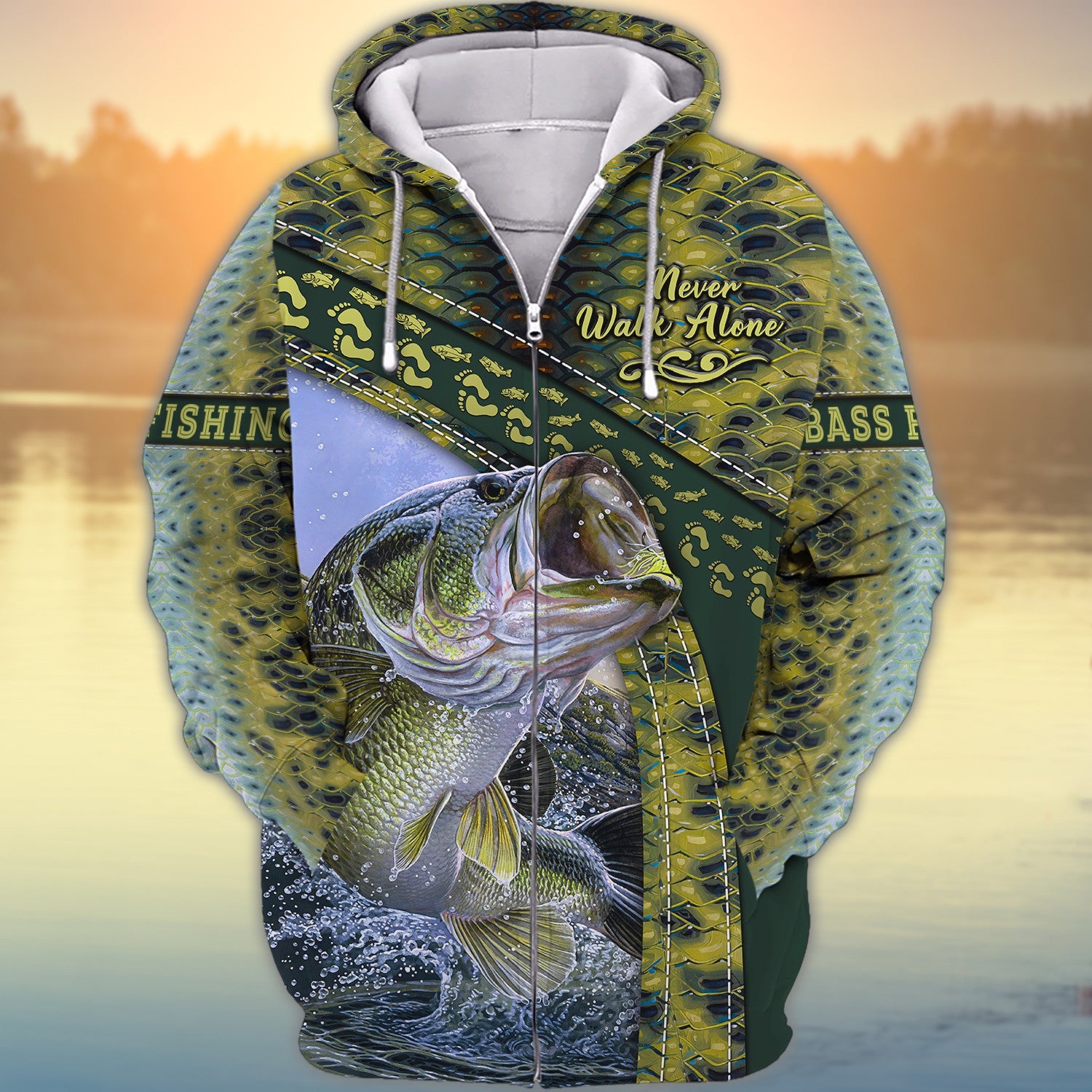 Bass Fishing Never Walk Alone 3D Full Print