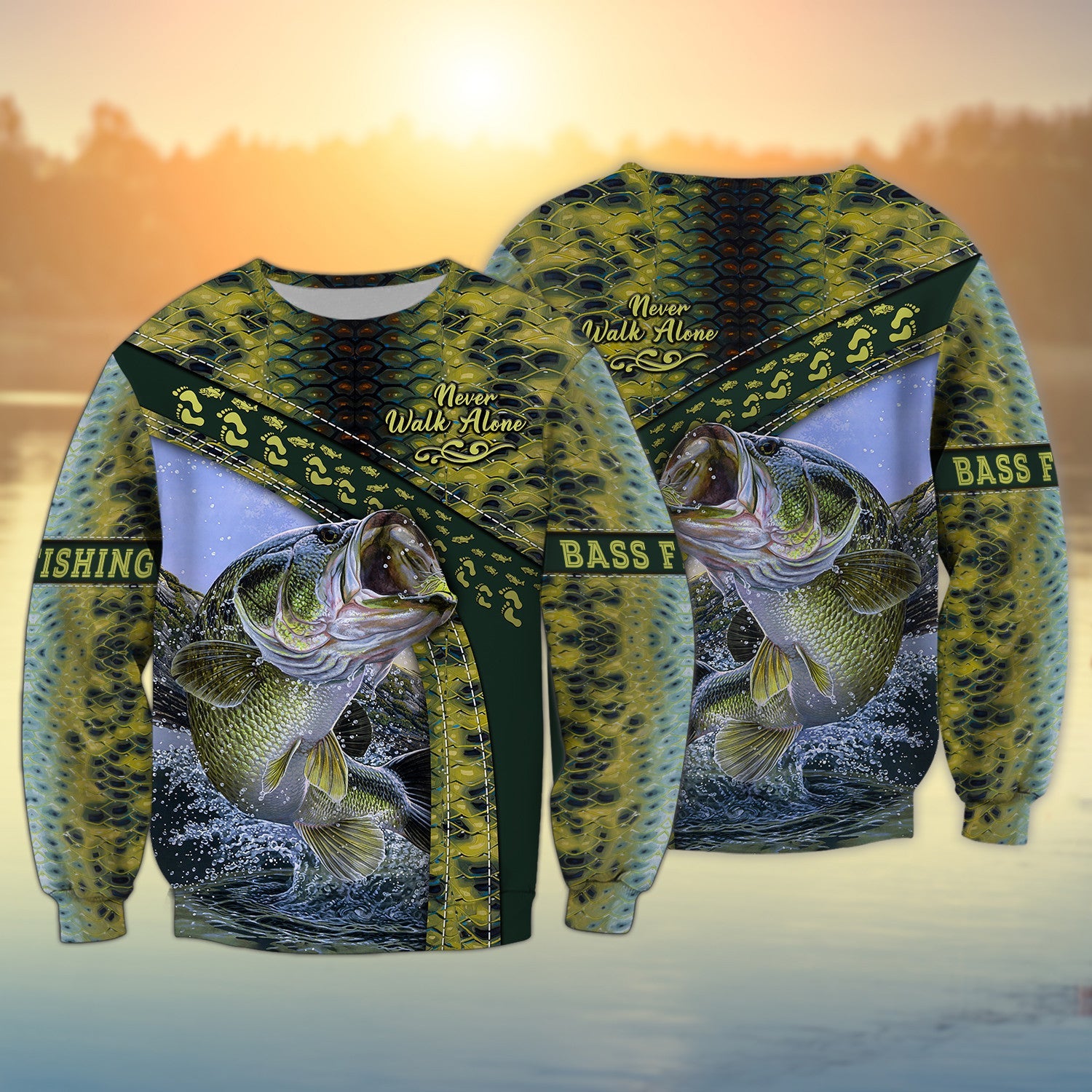 Bass Fishing Never Walk Alone 3D Full Print
