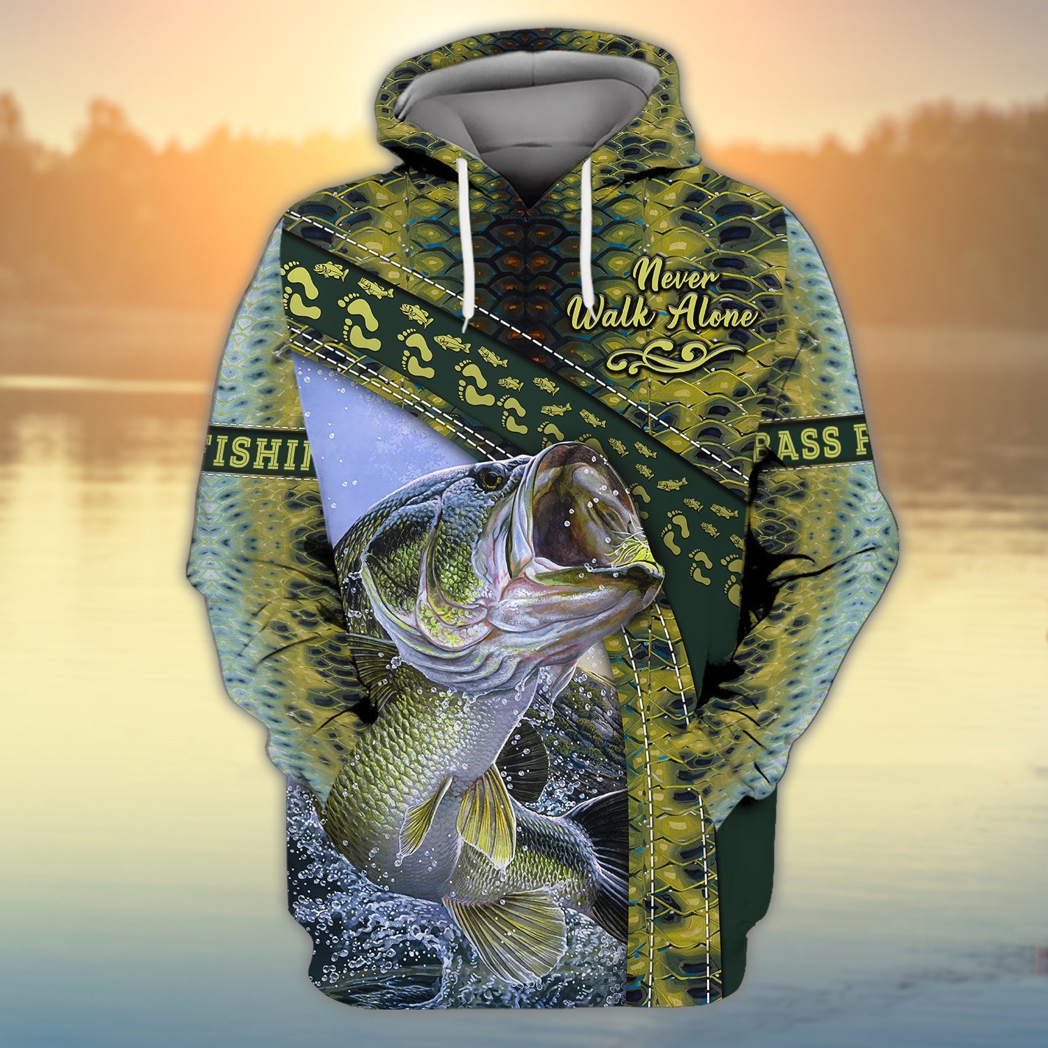Bass Fishing Never Walk Alone 3D Full Print
