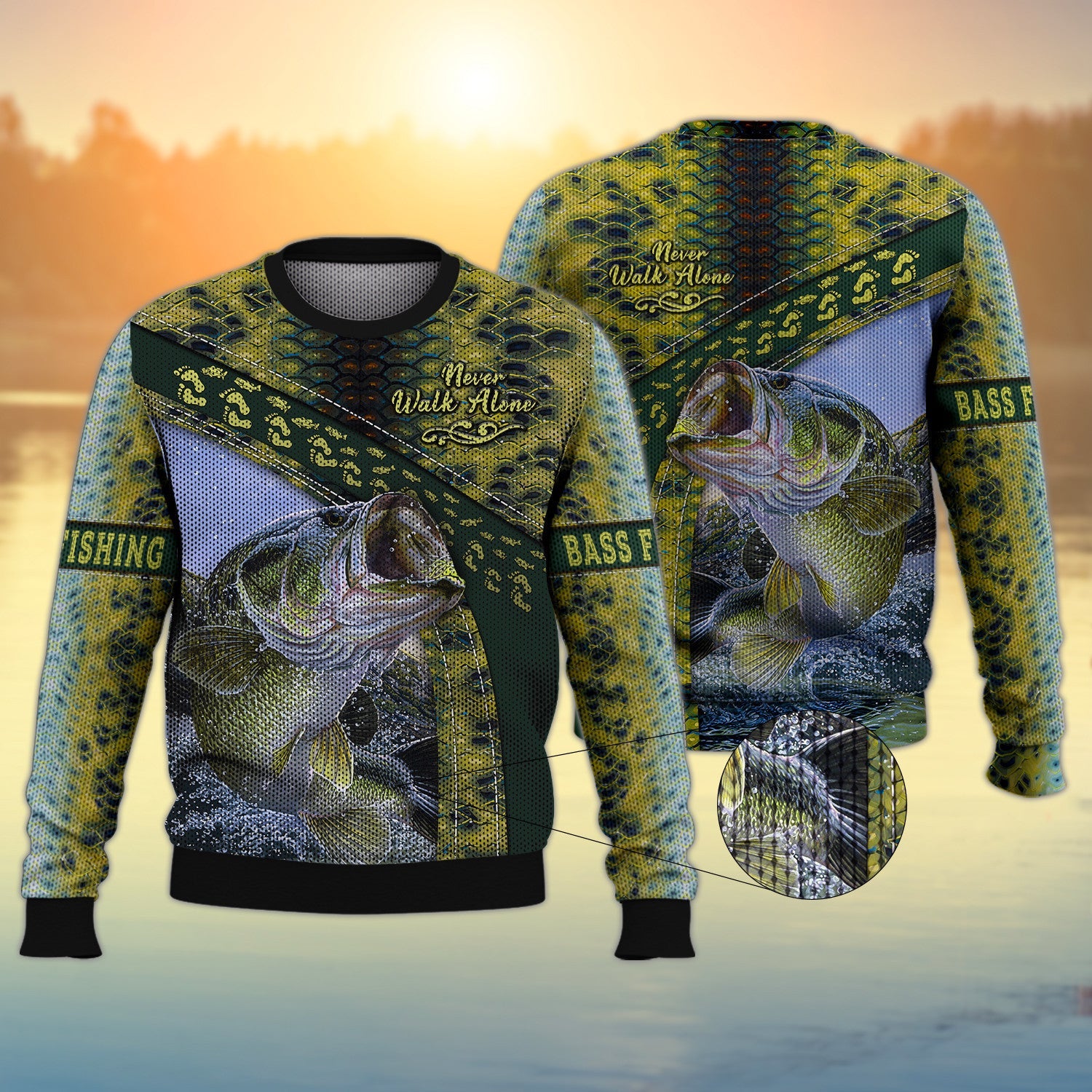 Bass Fishing Never Walk Alone 3D Full Print