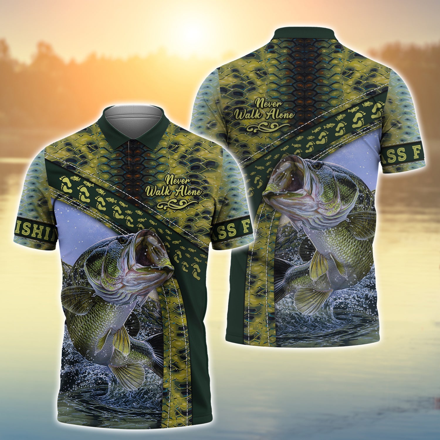Bass Fishing Never Walk Alone 3D Full Print