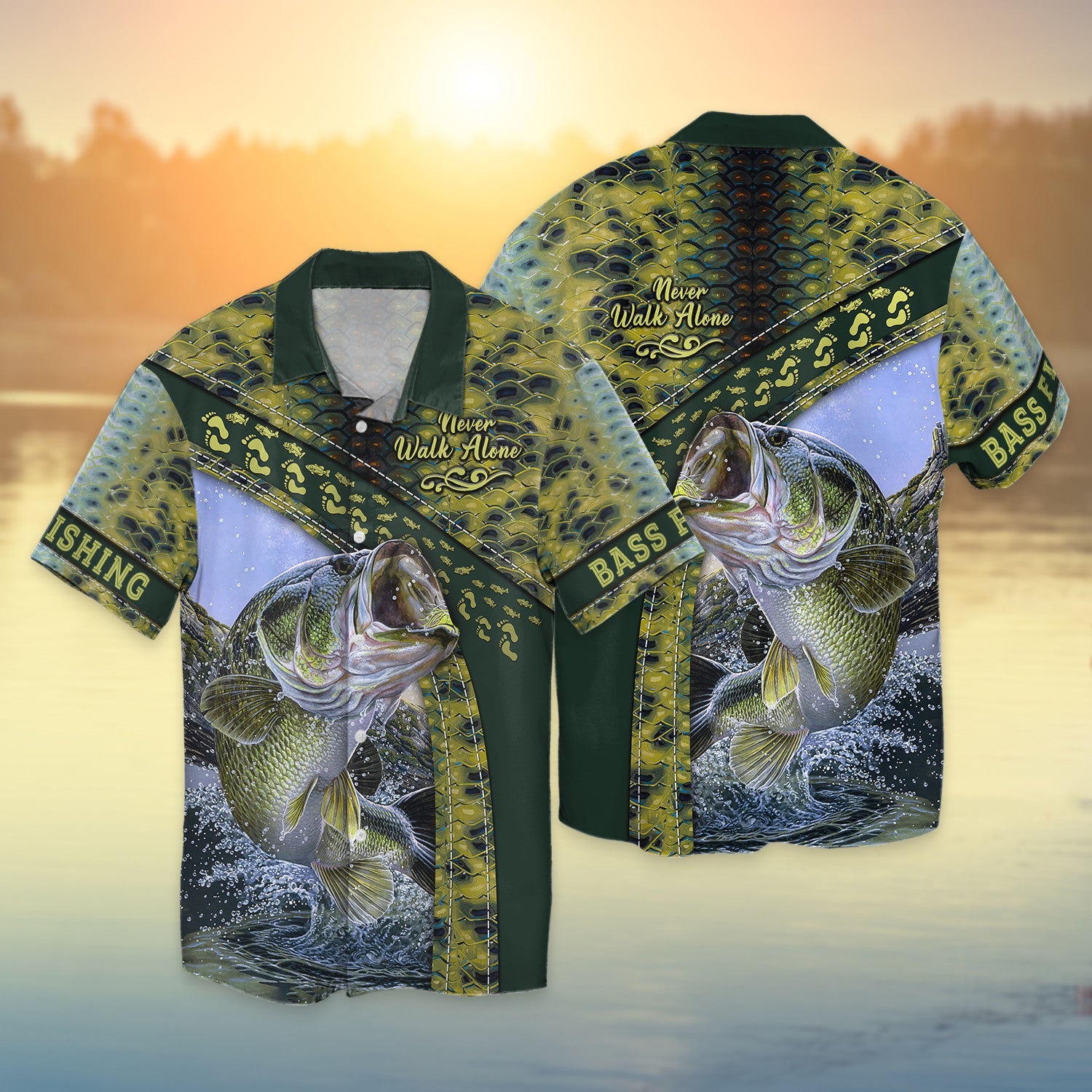 Bass Fishing Never Walk Alone 3D Full Print