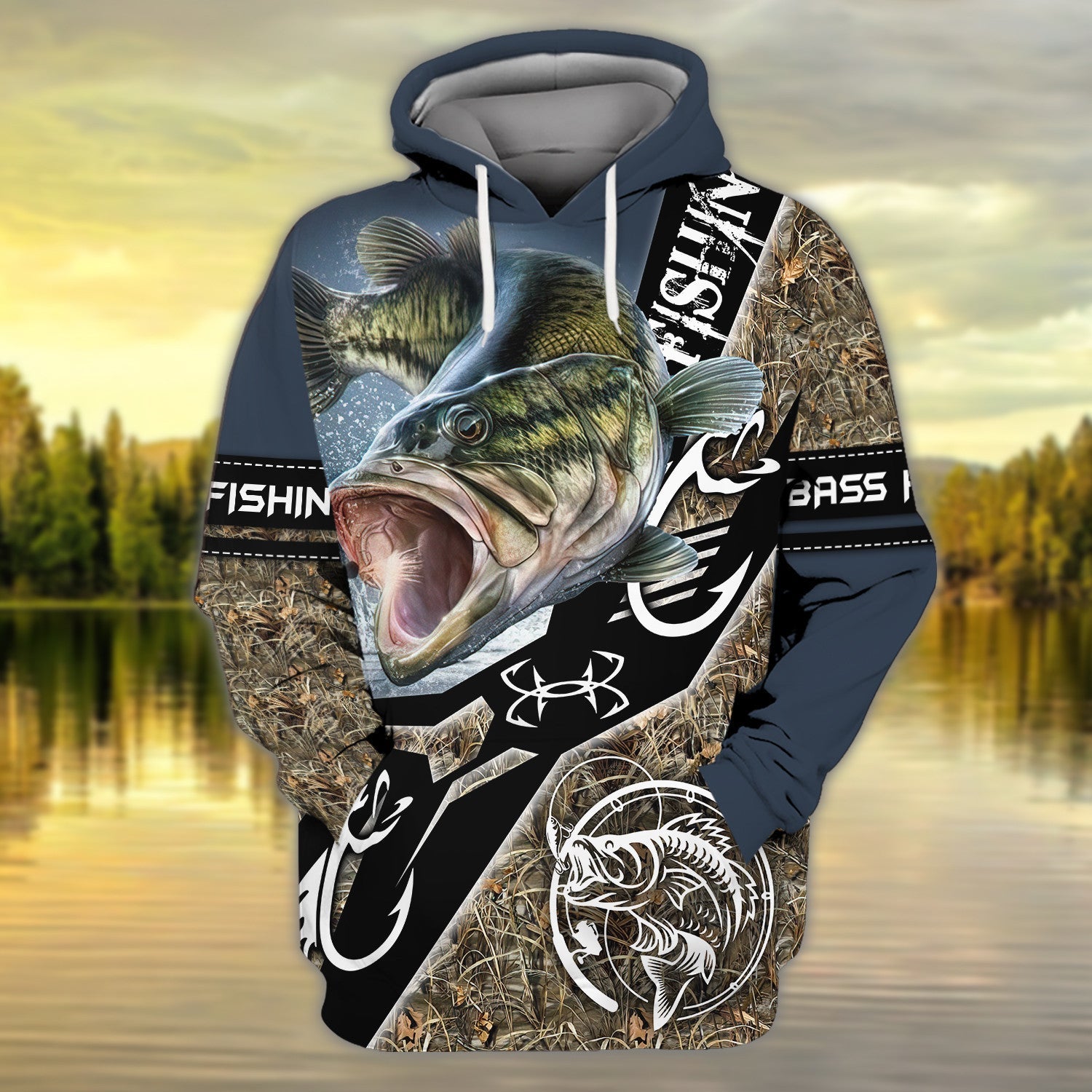Bass Fishing 3D Shirts For Men and Women Hoodie Tshirt