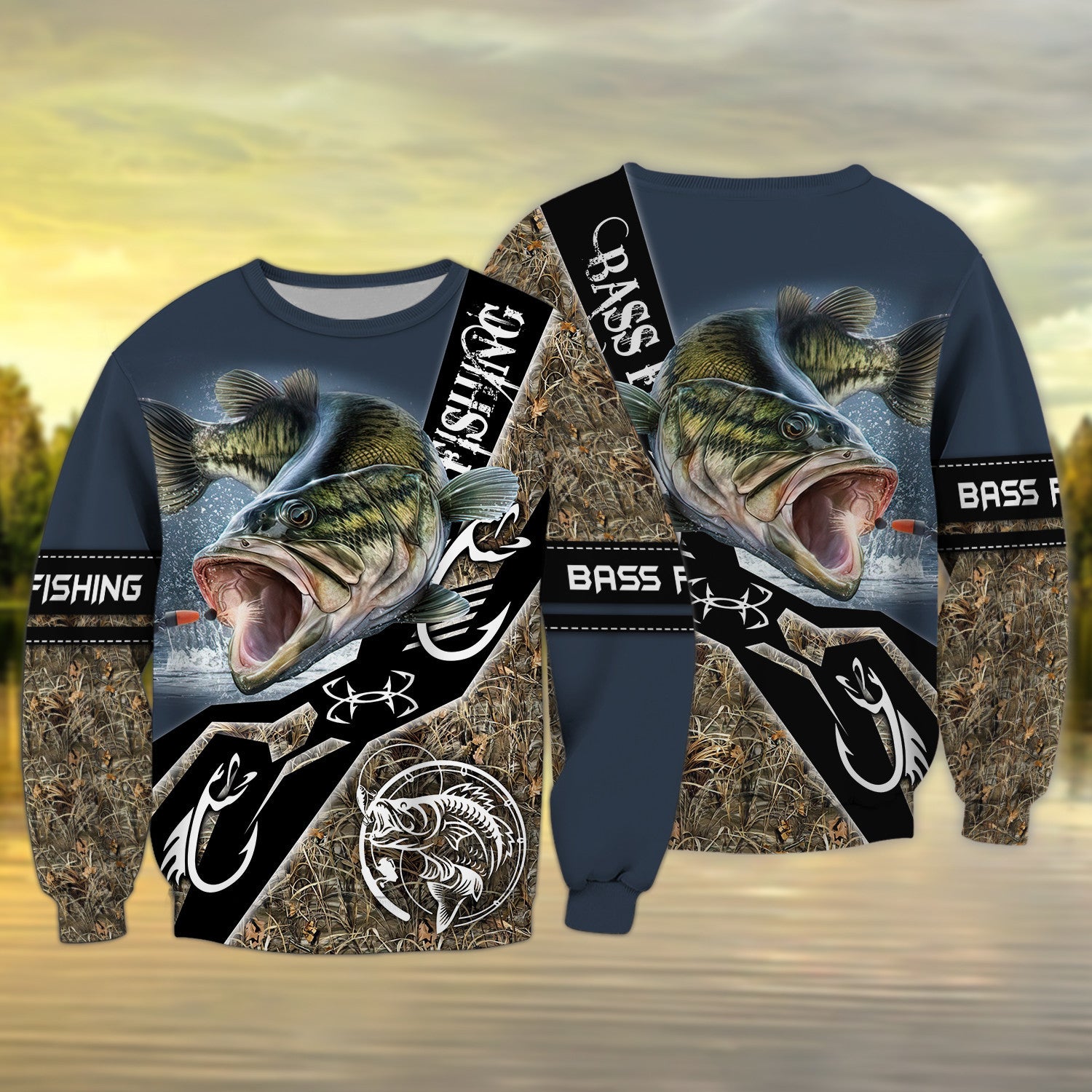 Bass Fishing 3D Shirts For Men and Women Hoodie Tshirt