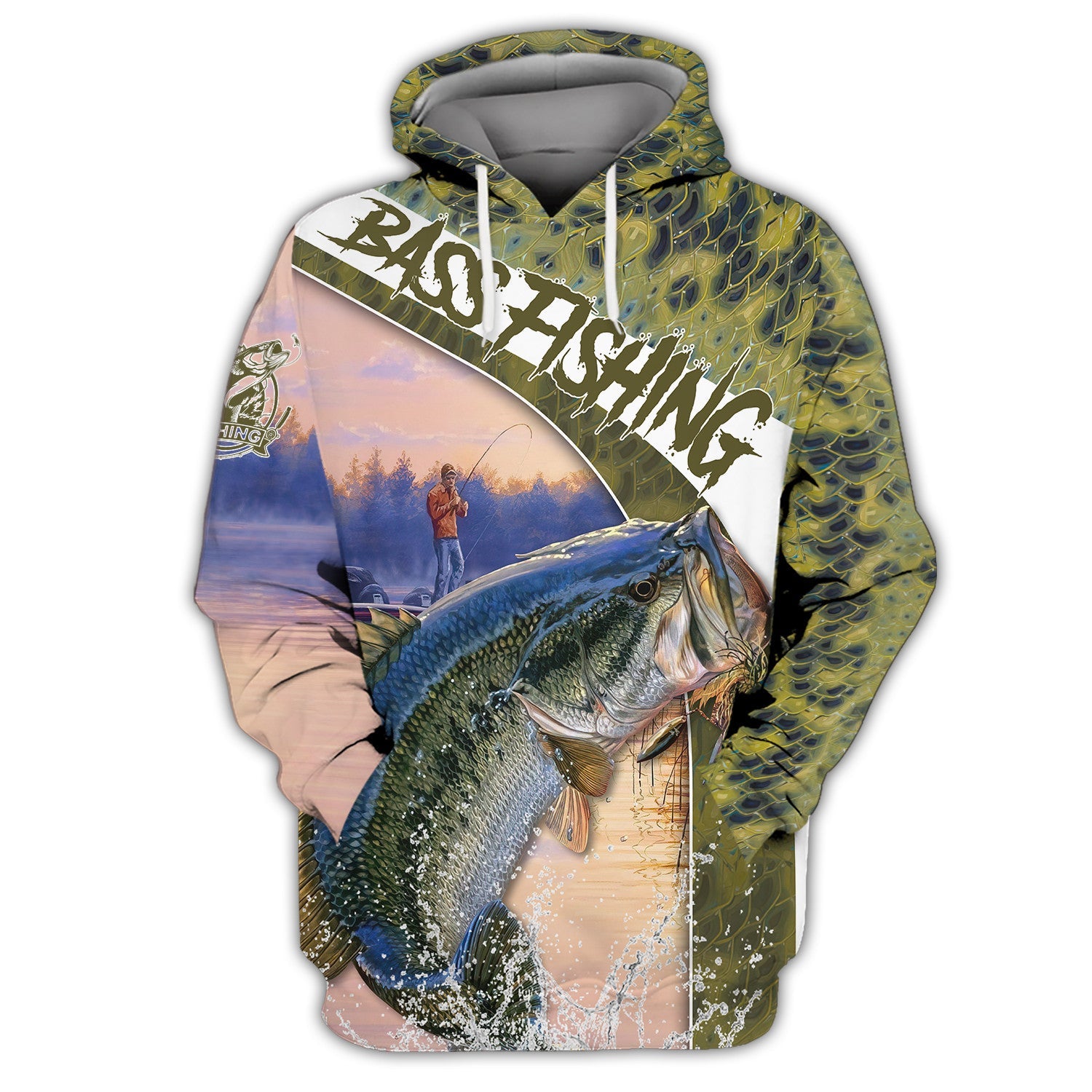 Fishing Shirt Bass Shirts for Men Fish 3D Printed Fishing Hoodie Tshirt
