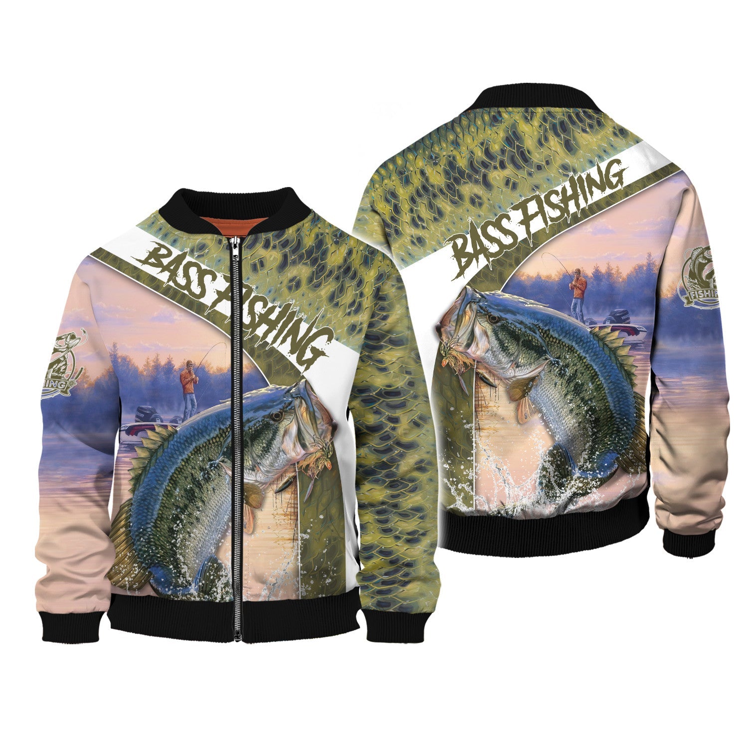 Fishing Shirt Bass Shirts for Men Fish 3D Printed Fishing Hoodie Tshirt