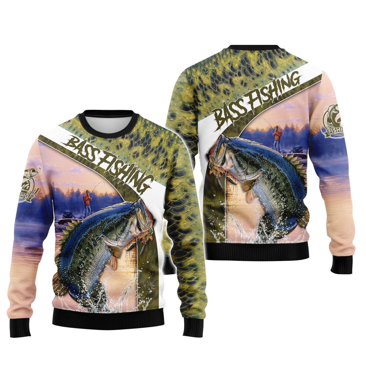 Fishing Shirt Bass Shirts for Men Fish 3D Printed Fishing Hoodie Tshirt