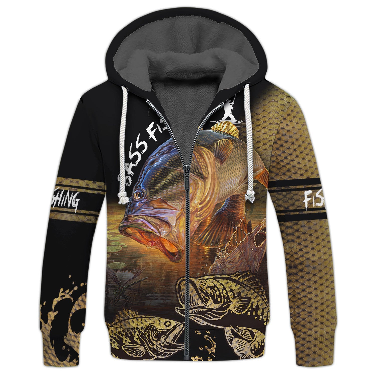 Bass Fishing On Skin 3d Print Fishing Shirt For Men And Women Hoodie Tshirt