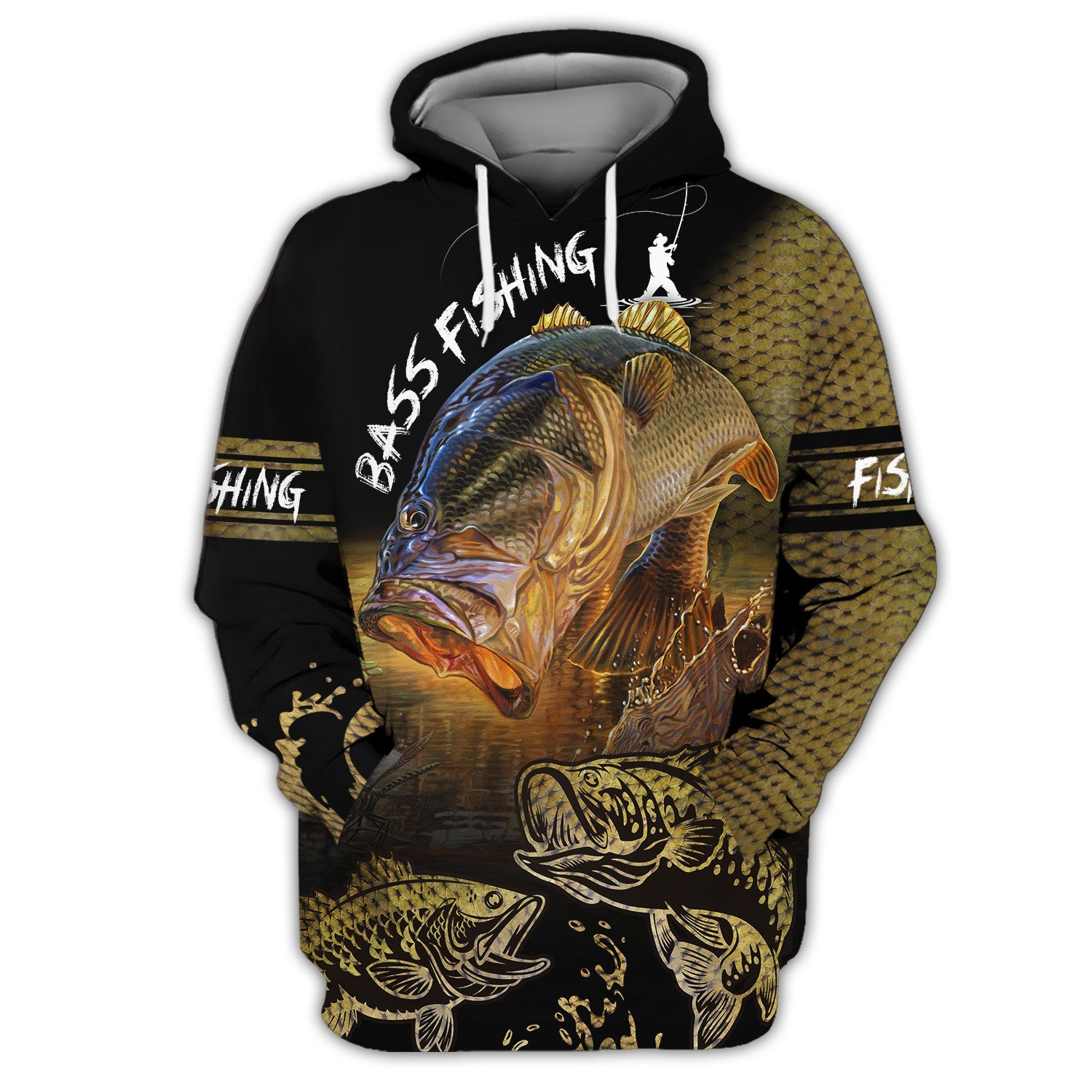 Bass Fishing On Skin 3d Print Fishing Shirt For Men And Women Hoodie Tshirt