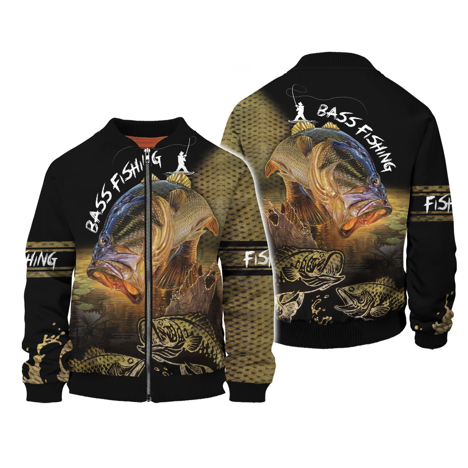 Bass Fishing On Skin 3d Print Fishing Shirt For Men And Women Hoodie Tshirt