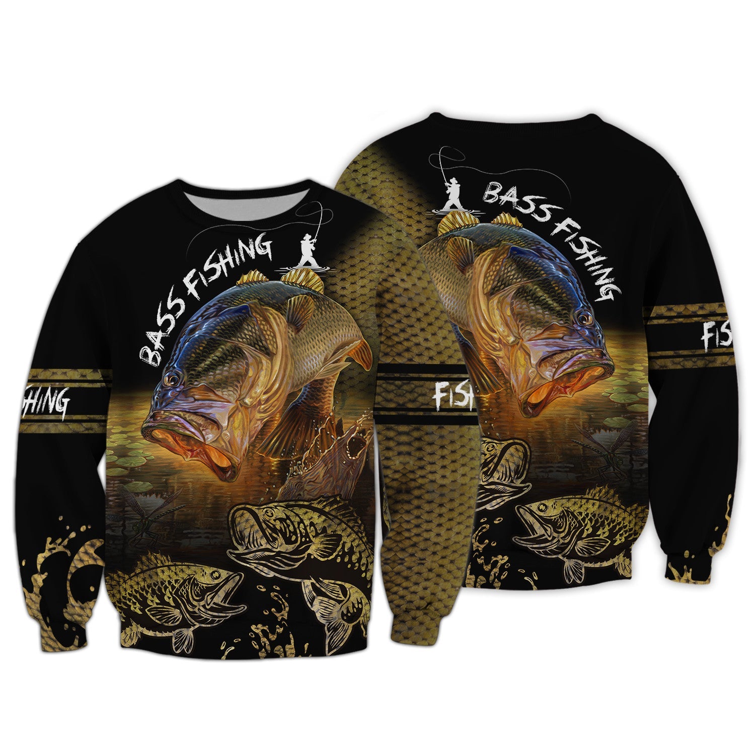 Bass Fishing On Skin 3d Print Fishing Shirt For Men And Women Hoodie Tshirt