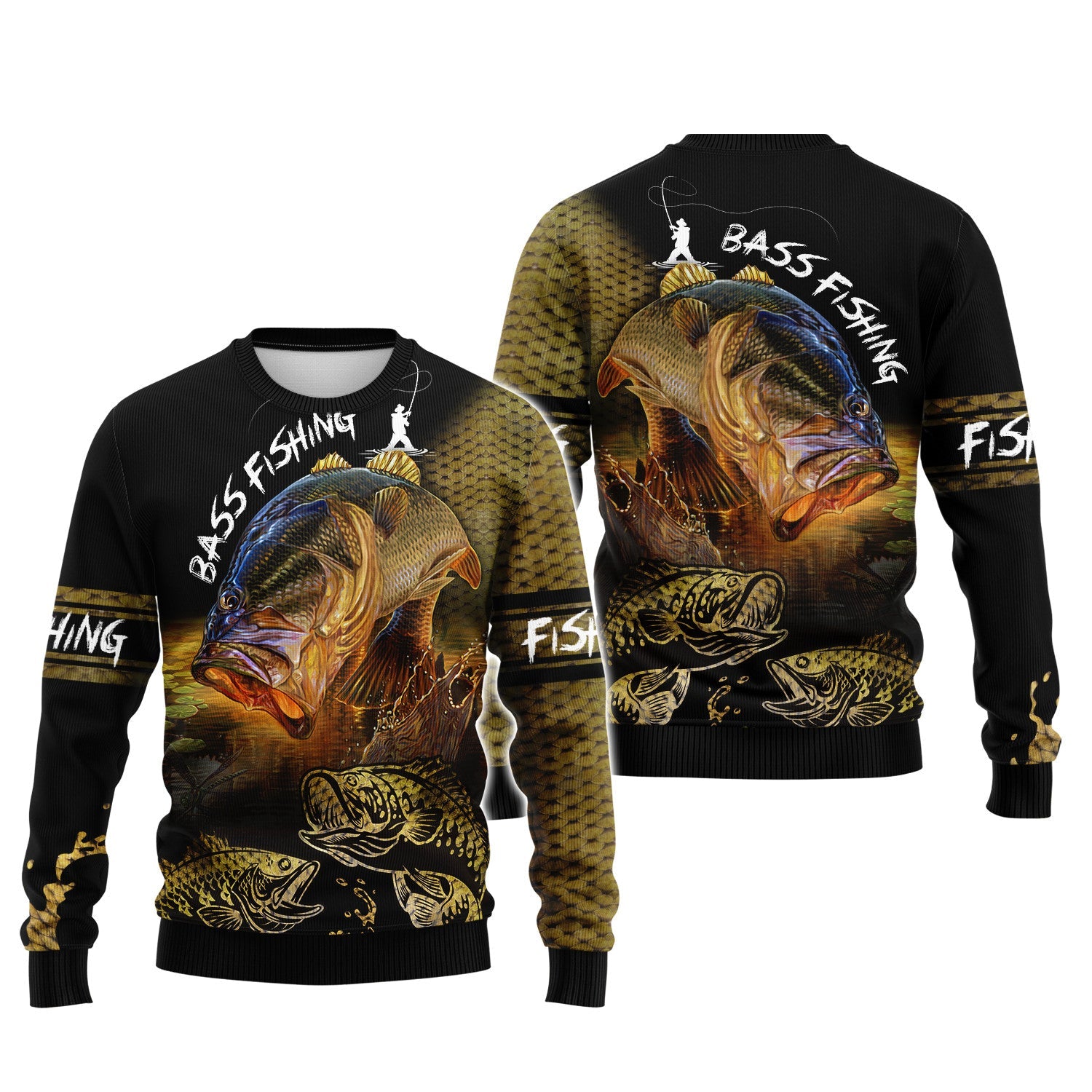 Bass Fishing On Skin 3d Print Fishing Shirt For Men And Women Hoodie Tshirt