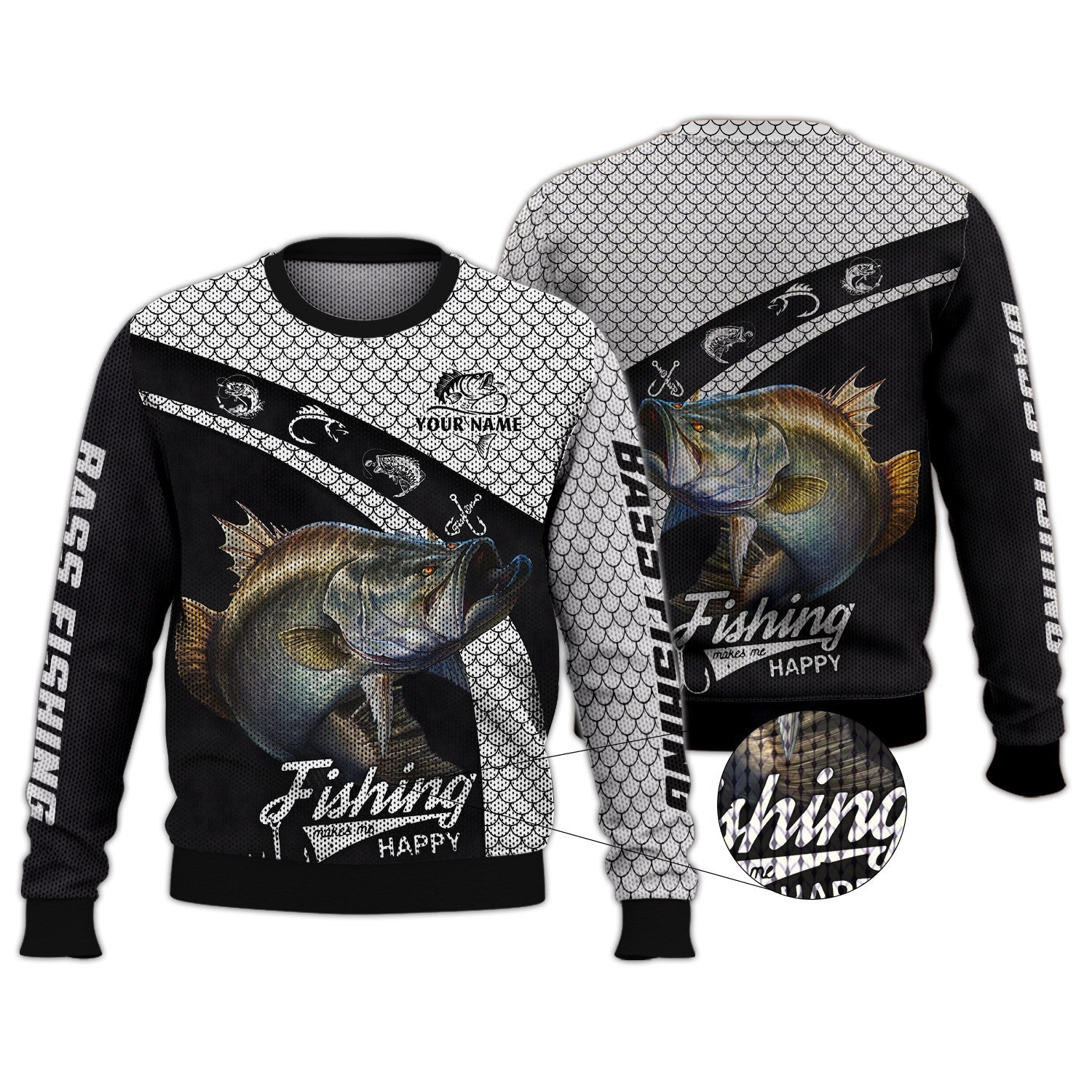 Fishing Shirt Bass Fishing 3D Full Print Fishing Lover Hoodie Tshirt