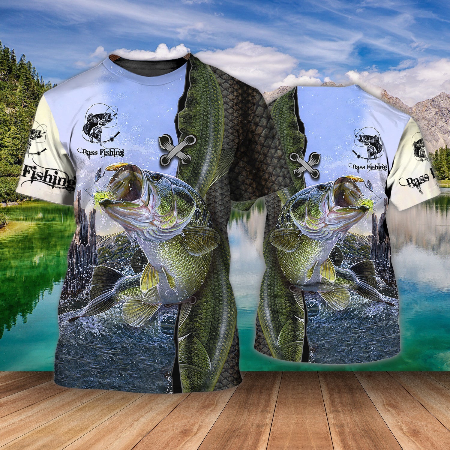Bass Fishing 3D Full Print Shirts, Unique Design for Anglers, Perfect Gift for Bass Fishing Enthusiasts!