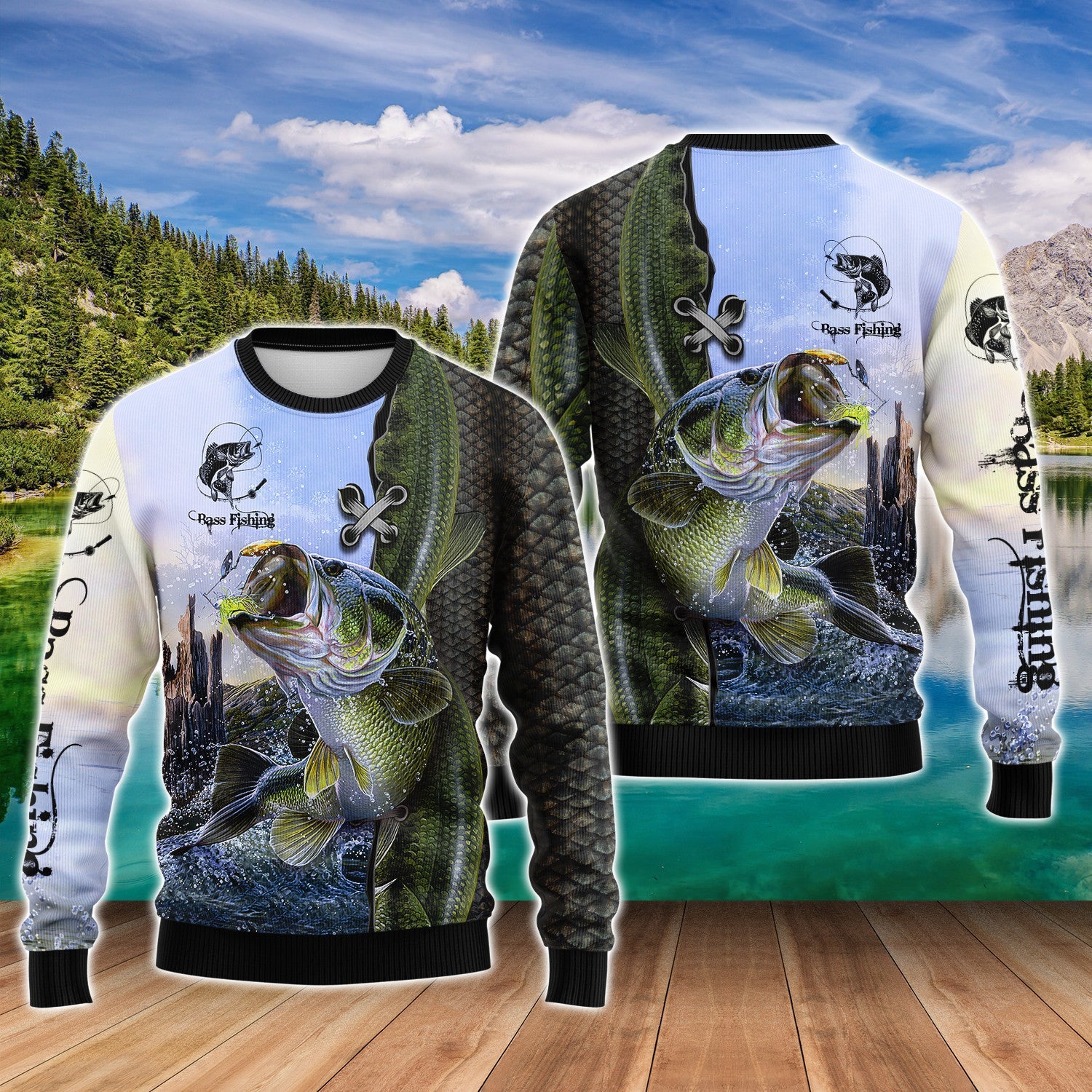 Bass Fishing 3D Full Print Shirts, Unique Design for Anglers, Perfect Gift for Bass Fishing Enthusiasts!