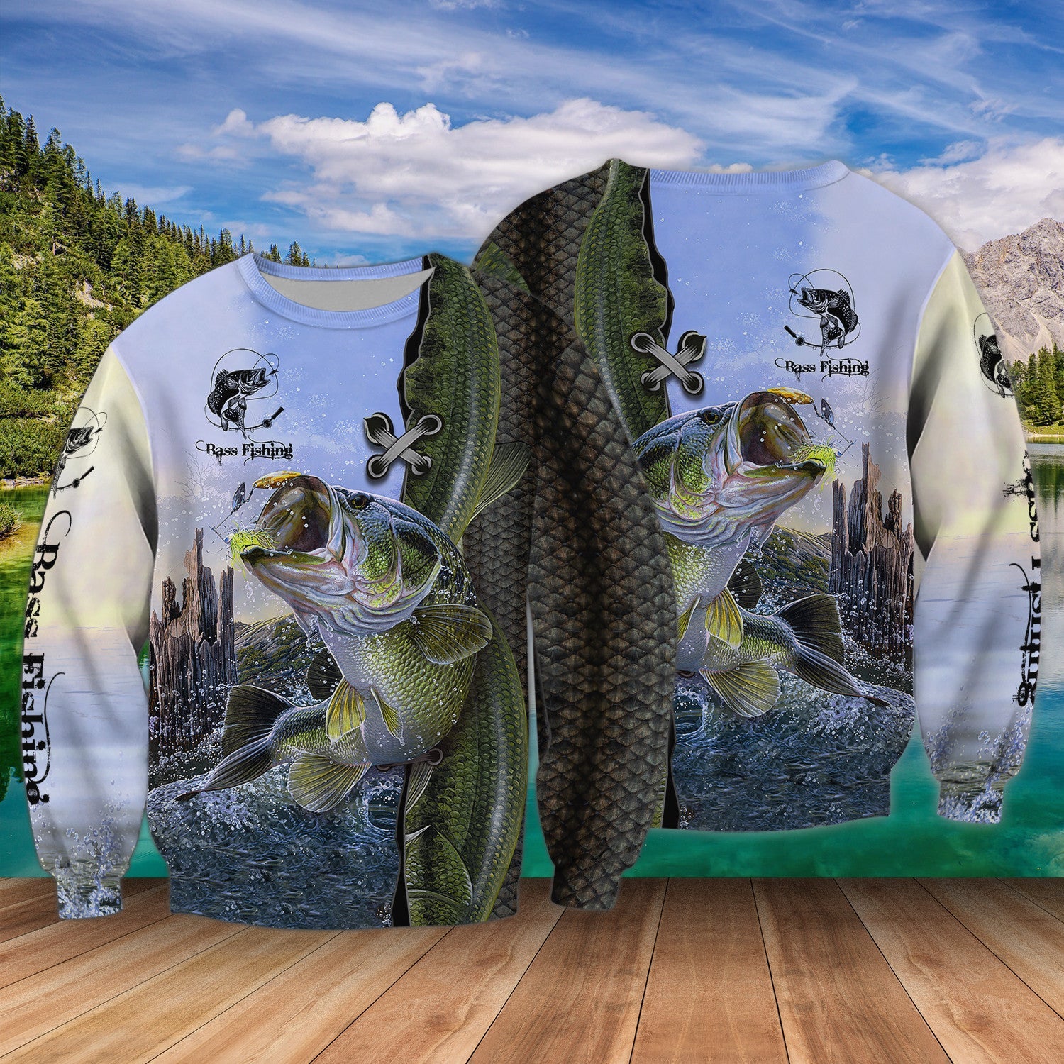 Bass Fishing 3D Full Print Shirts, Unique Design for Anglers, Perfect Gift for Bass Fishing Enthusiasts!