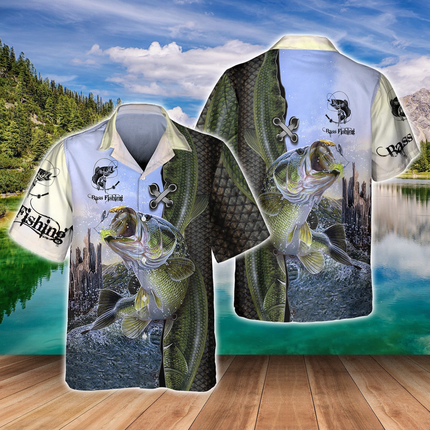 Bass Fishing 3D Full Print Shirts, Unique Design for Anglers, Perfect Gift for Bass Fishing Enthusiasts!