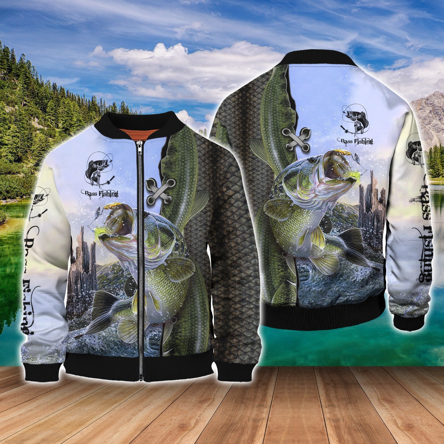 Bass Fishing 3D Full Print Shirts, Unique Design for Anglers, Perfect Gift for Bass Fishing Enthusiasts!