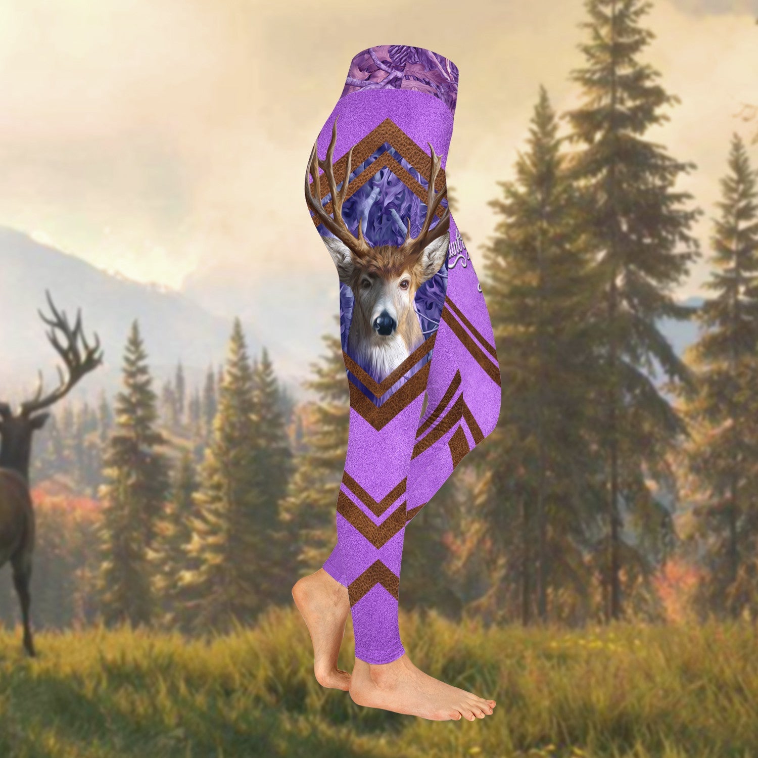 Country Girl Legging Pink Hunting Pattern 3D Legging 03