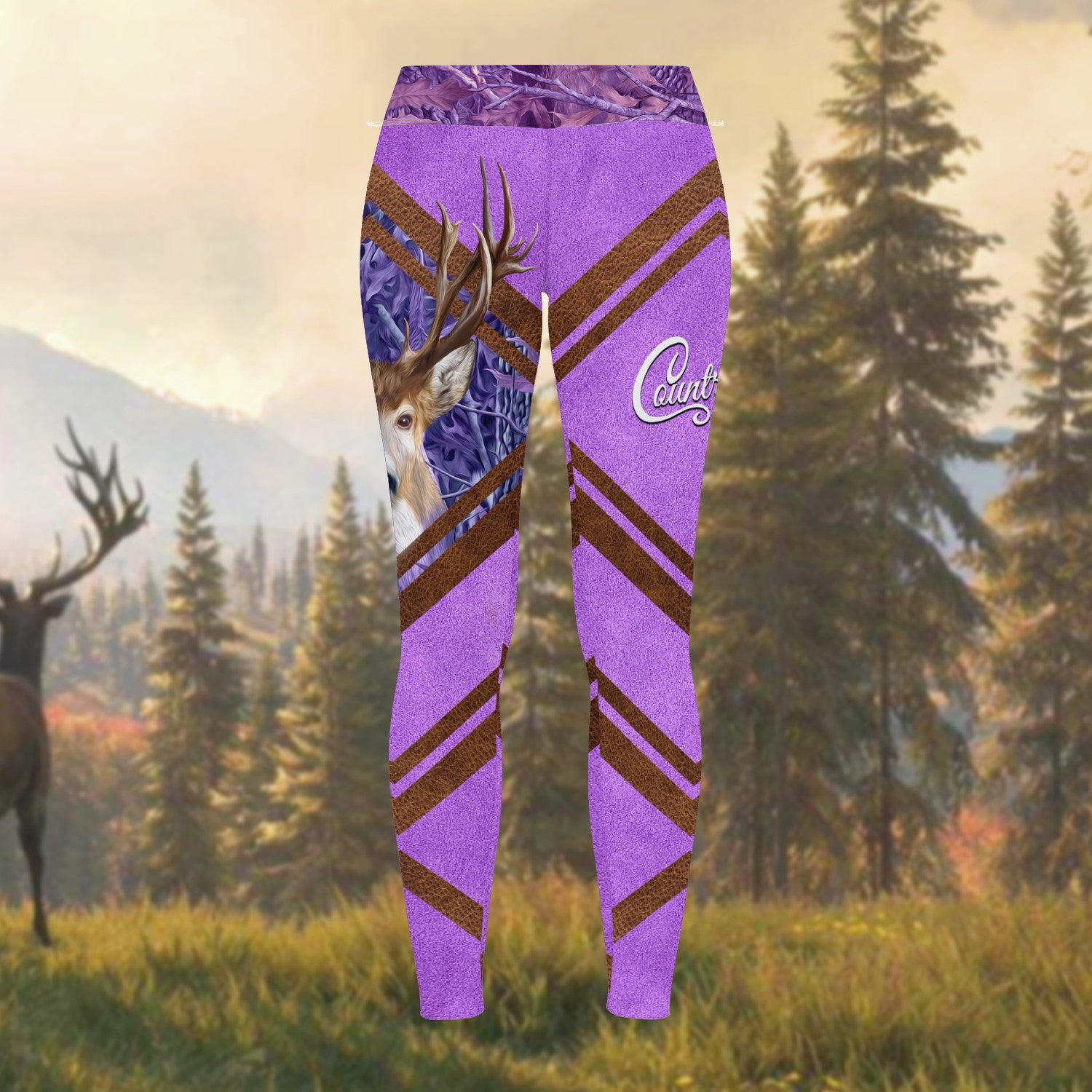 Country Girl Legging Pink Hunting Pattern 3D Legging 03