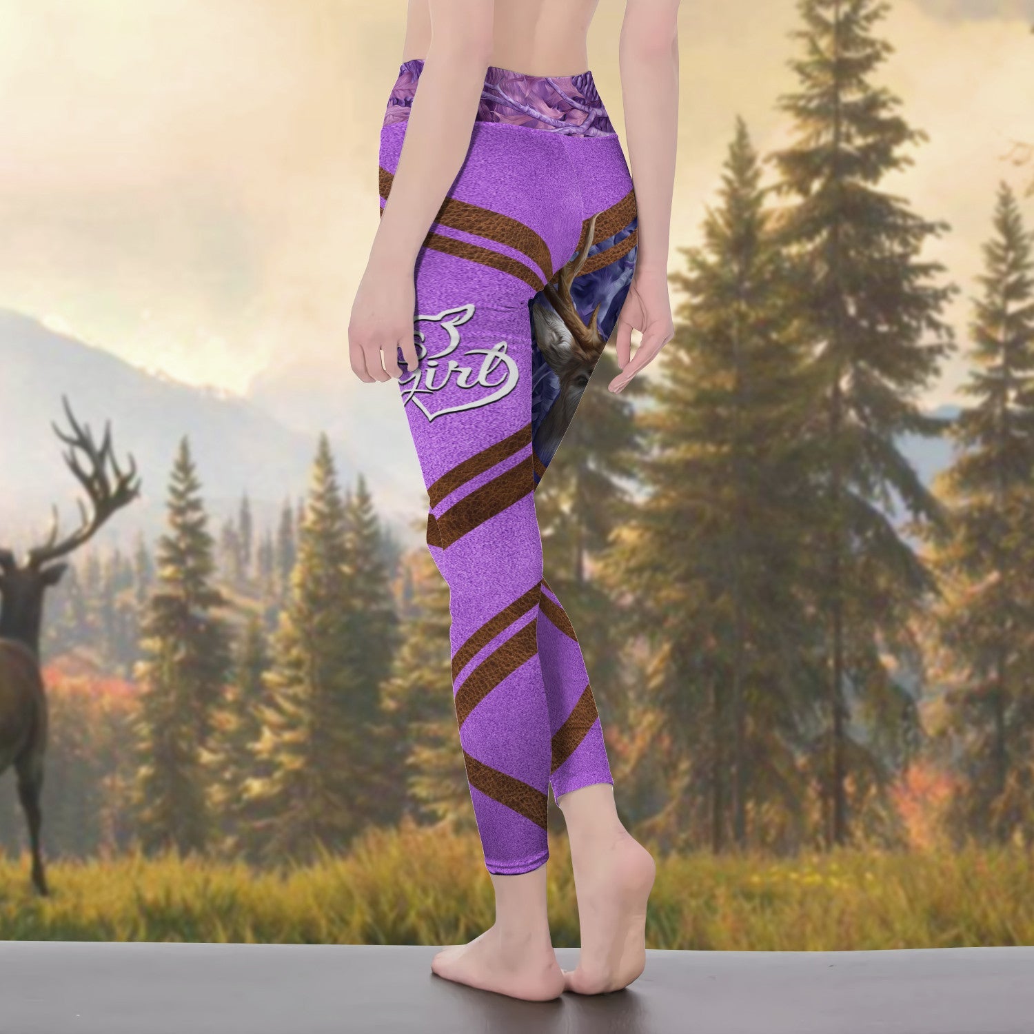 Country Girl Legging Pink Hunting Pattern 3D Legging 03