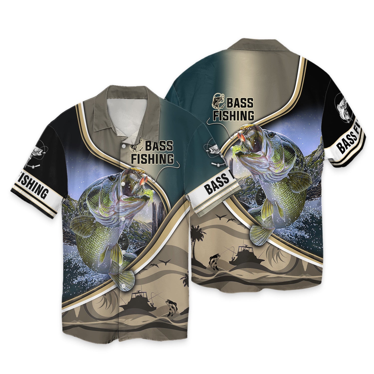 Bass Fishing Hooked 3D Hoodie Tshirt