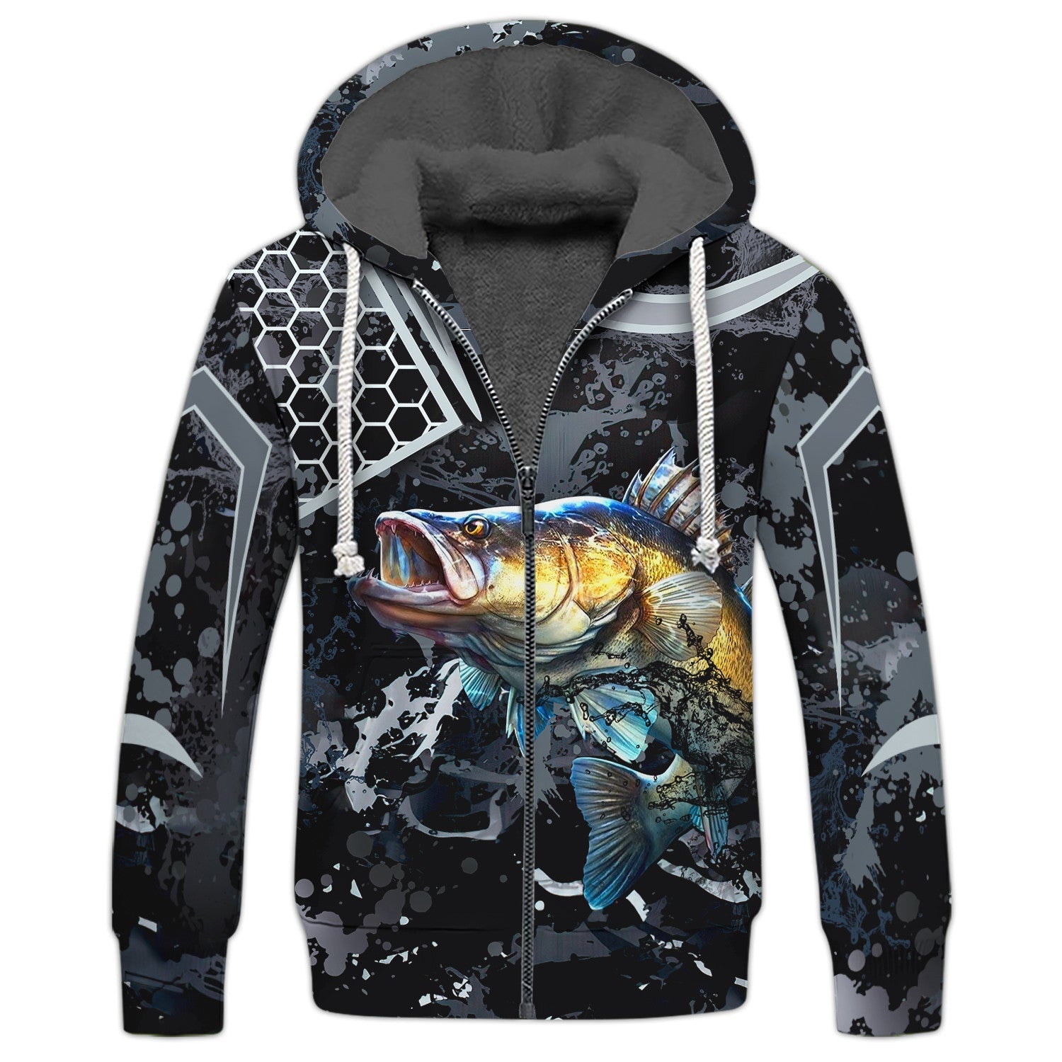 Bass Fishing Black 3D Hoodie Shirt For Men Hunting Life Hoodie Gifts