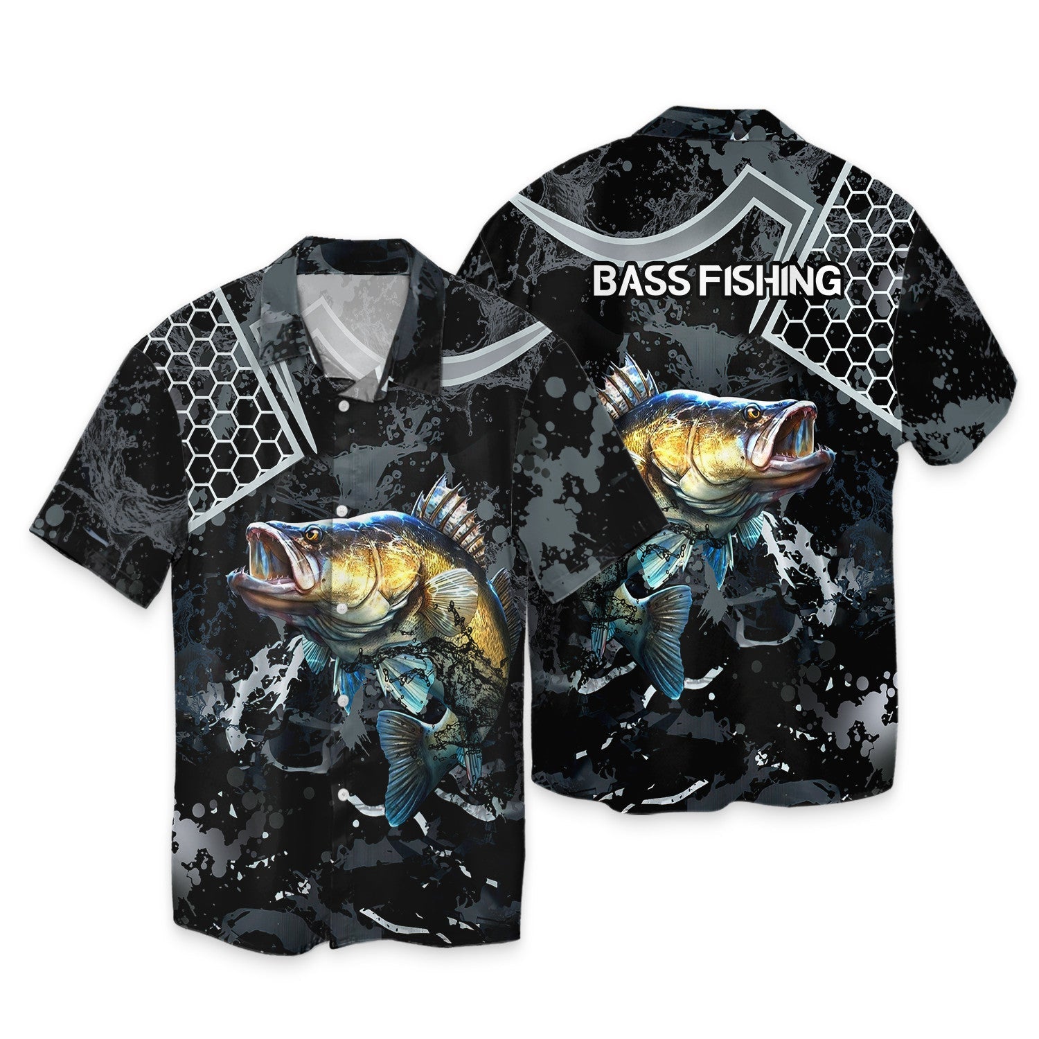 Bass Fishing Black 3D Hoodie Shirt For Men Hunting Life Hoodie Gifts