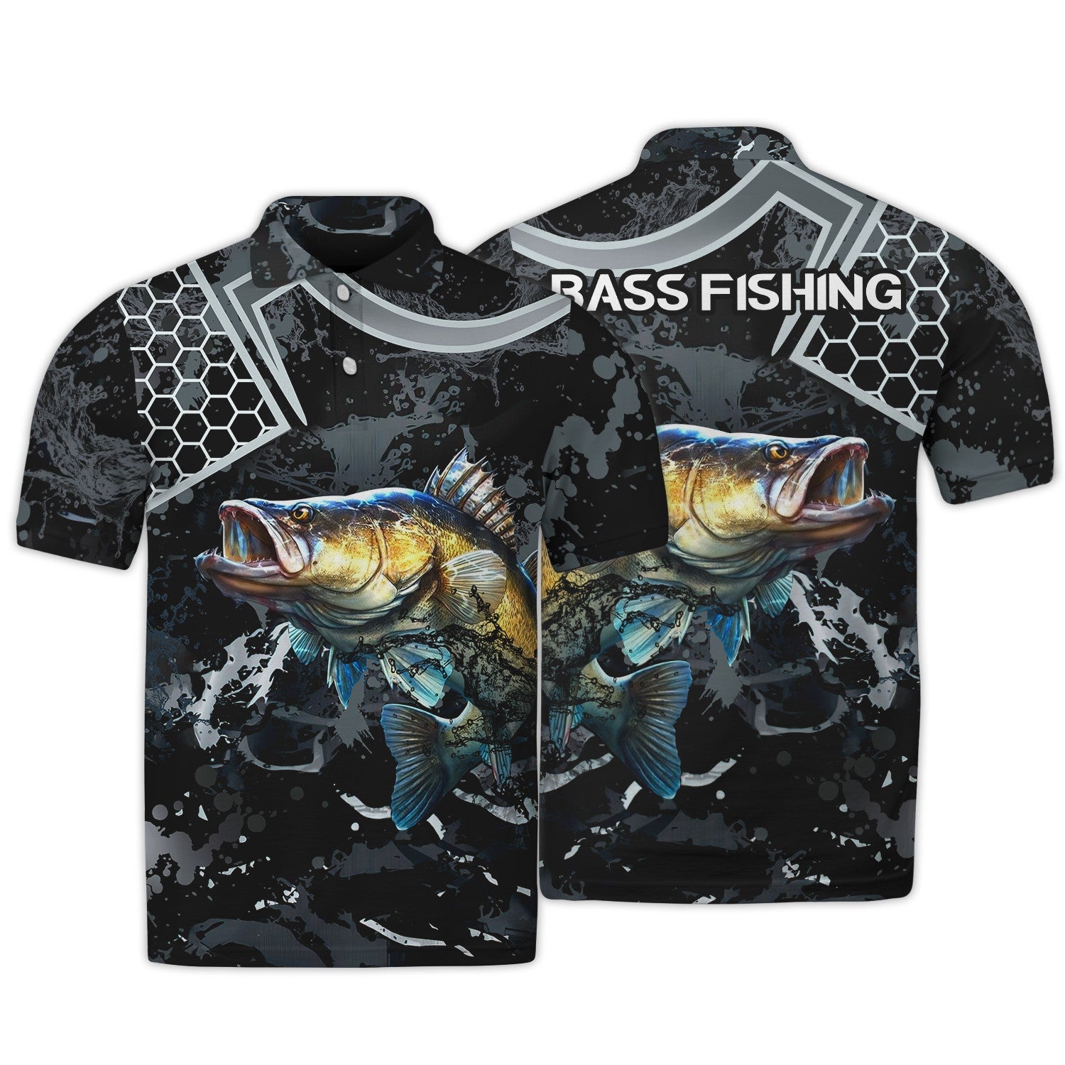 Bass Fishing Black 3D Hoodie Shirt For Men Hunting Life Hoodie Gifts