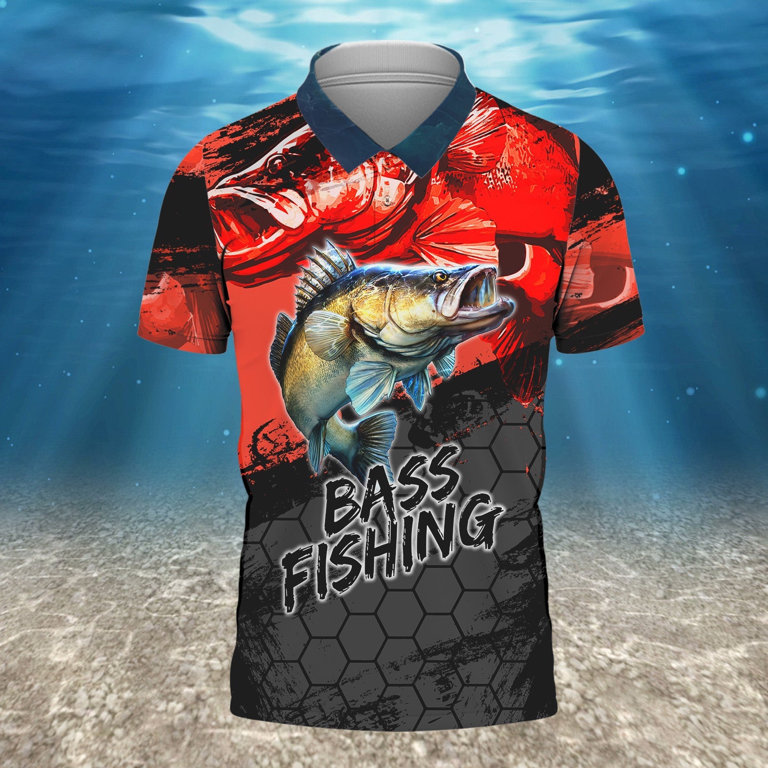 Bass Fishing Red 3D Hoodie Shirt For Men Hunting Life Hoodie Gifts