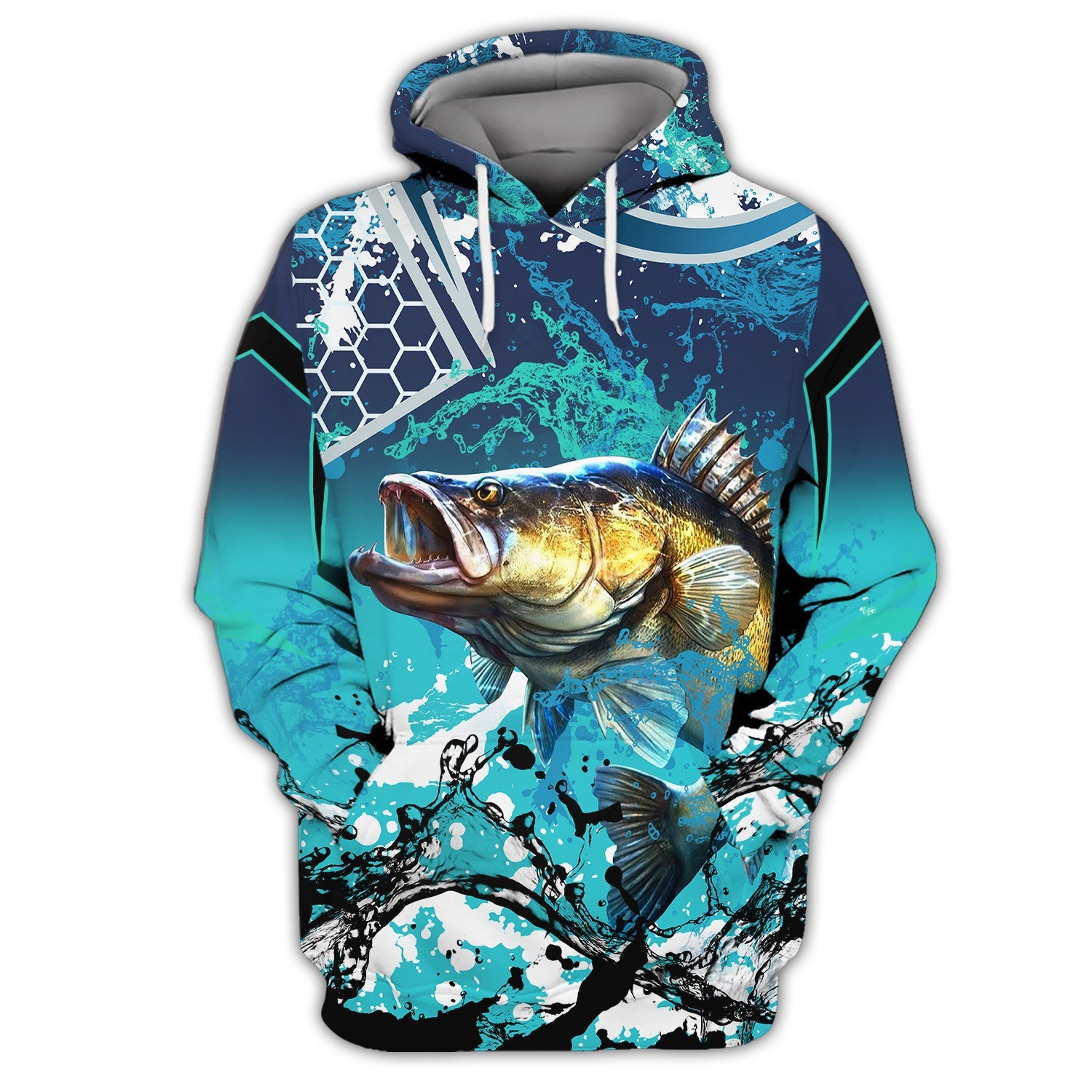 Bass Fishing Blue 3D Hoodie Shirt For Men Hunting Life Hoodie Gifts
