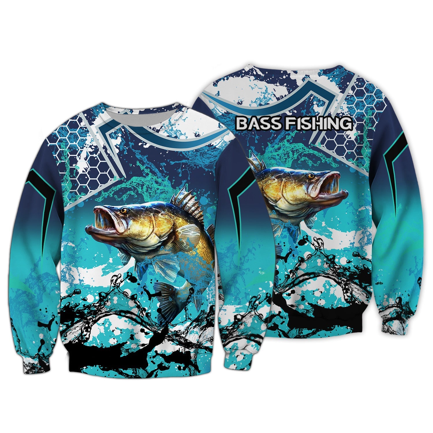 Bass Fishing Blue 3D Hoodie Shirt For Men Hunting Life Hoodie Gifts