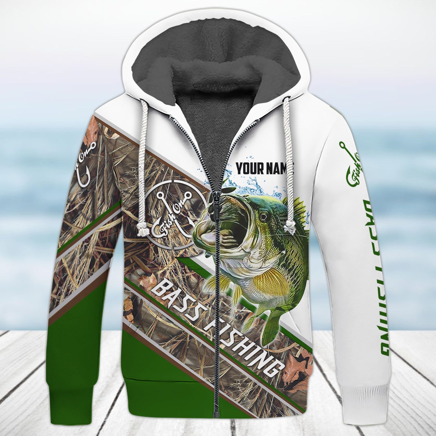 Bass Fishing, Fish On Custom Name 3D Full Print