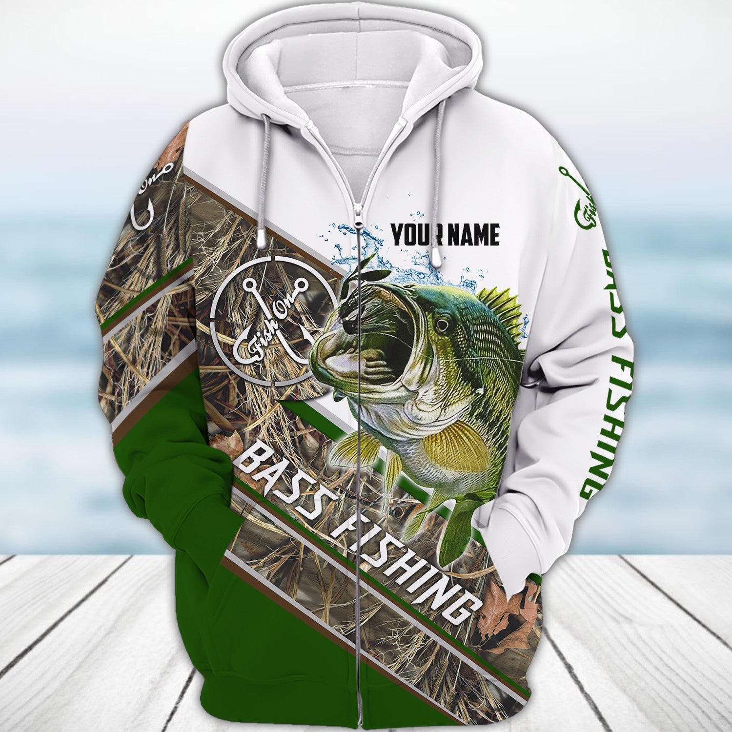 Bass Fishing, Fish On Custom Name 3D Full Print