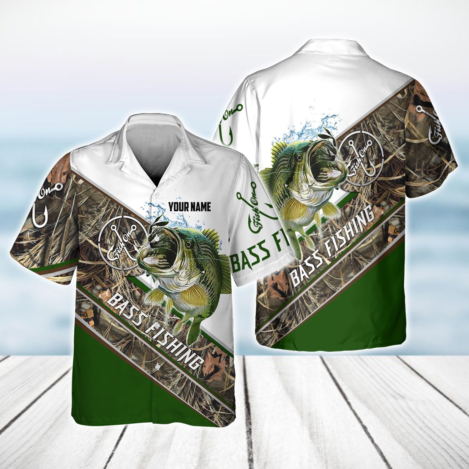 Bass Fishing, Fish On Custom Name 3D Full Print