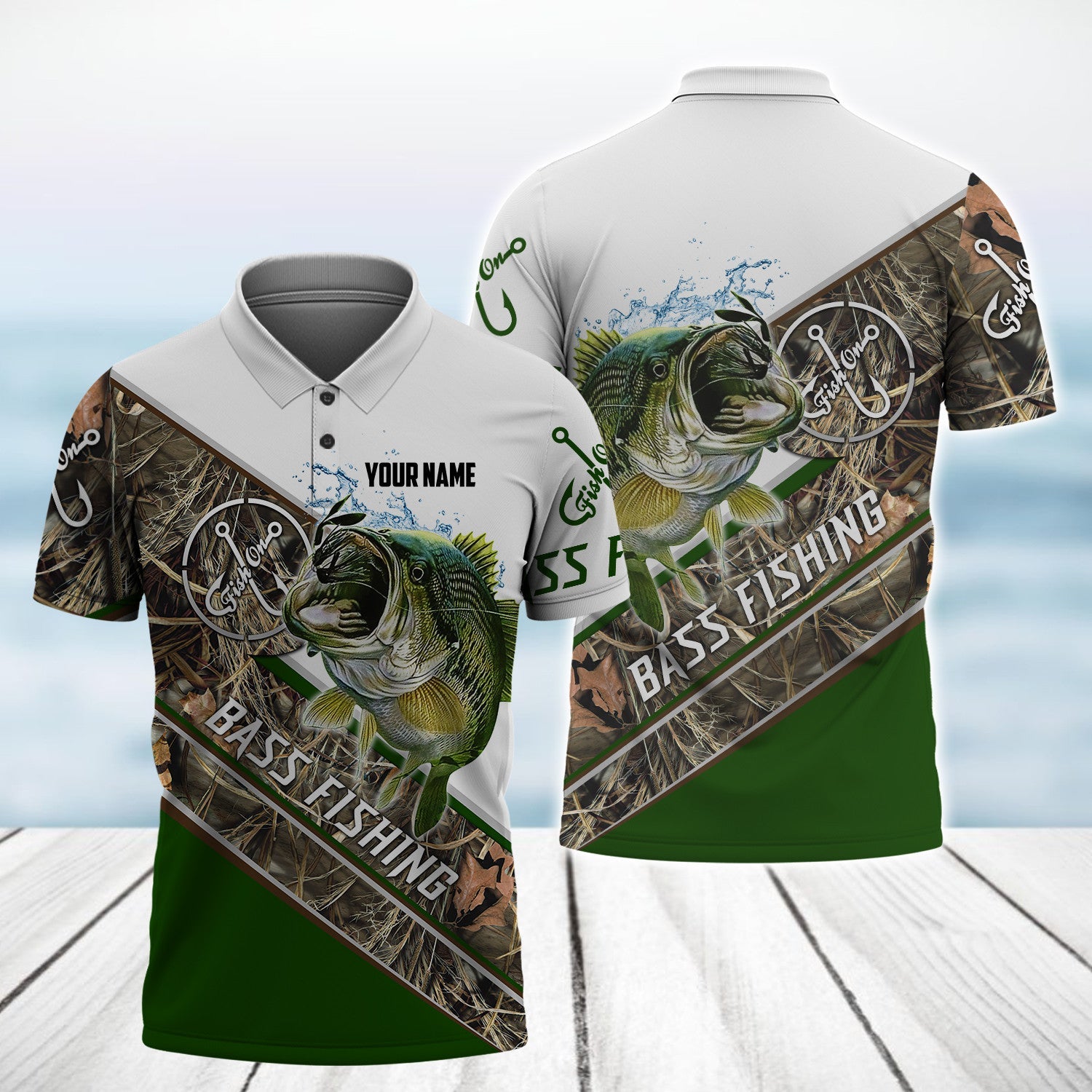 Bass Fishing, Fish On Custom Name 3D Full Print