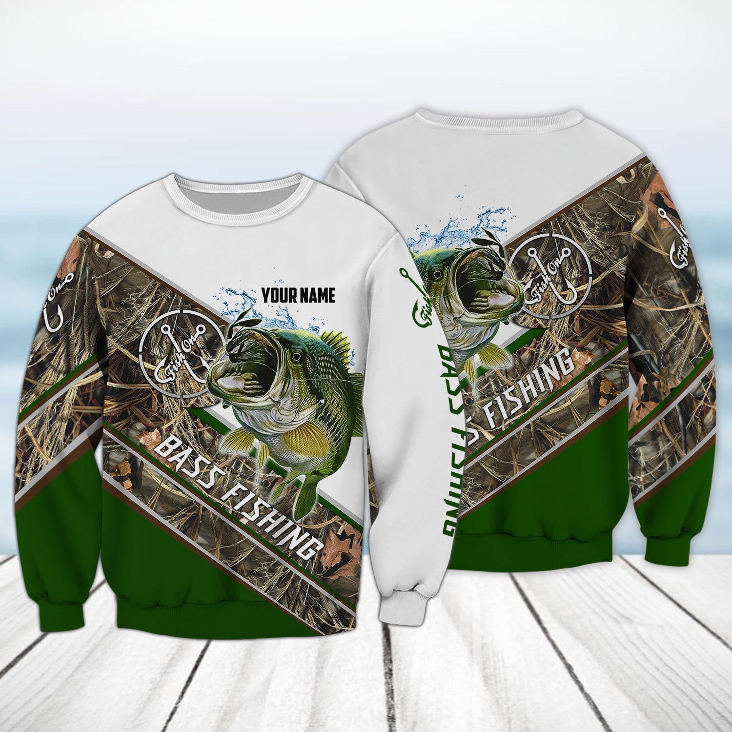 Bass Fishing, Fish On Custom Name 3D Full Print