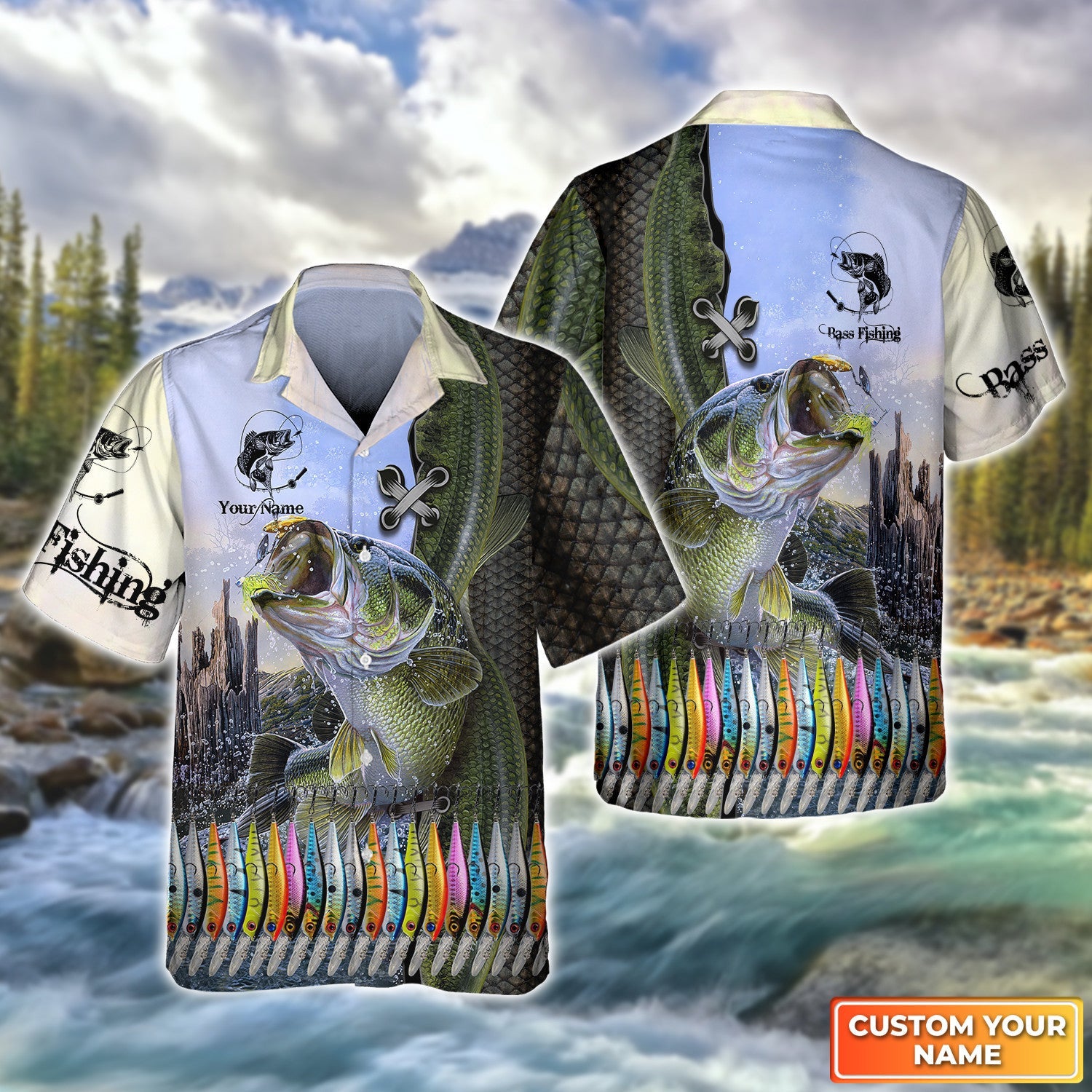 Bass Fishing And Fishing Tackle Personalized Name 3D Full Print Shirts