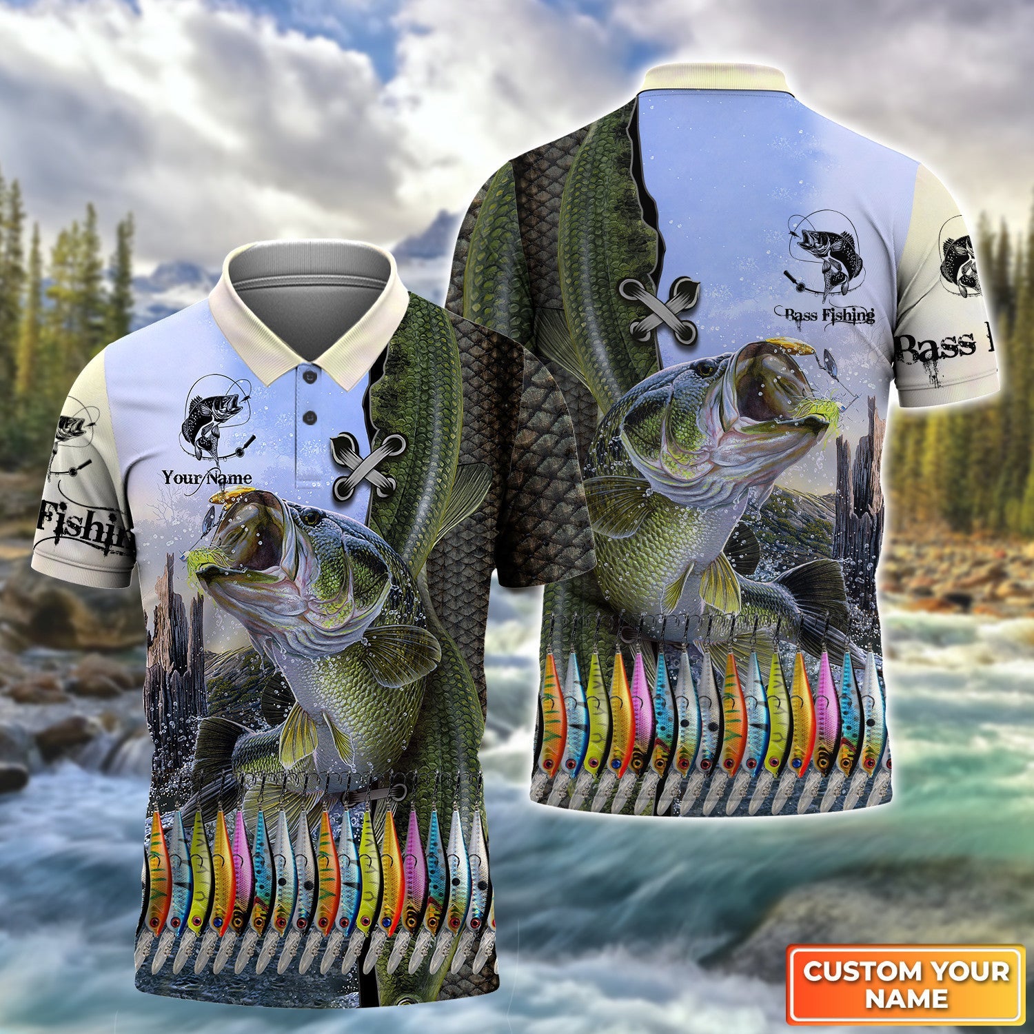 Bass Fishing And Fishing Tackle Personalized Name 3D Full Print Shirts