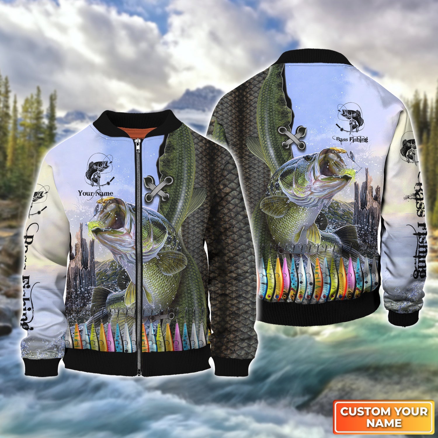 Bass Fishing And Fishing Tackle Personalized Name 3D Full Print Shirts