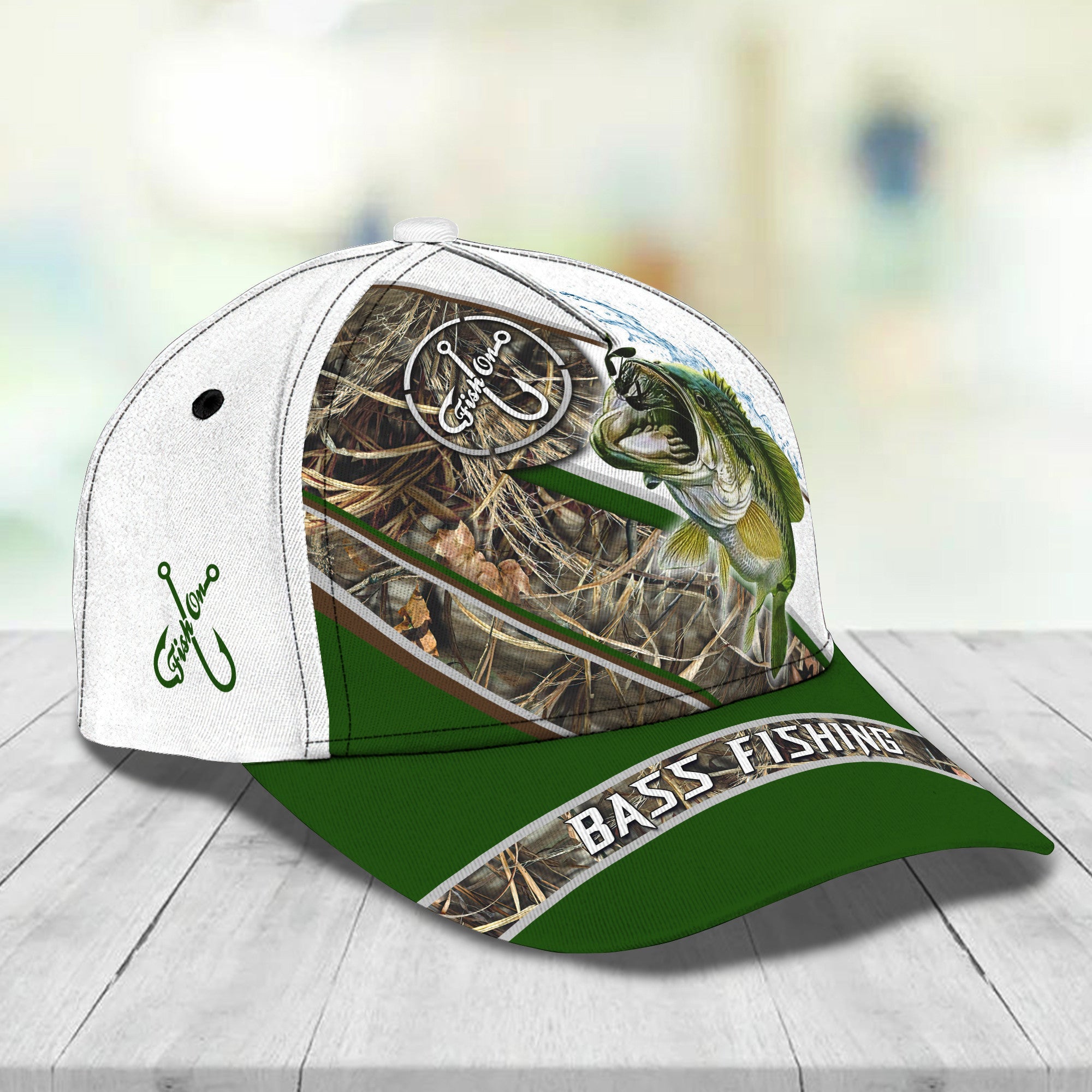 Bass Fishing, Fish On 3D Classic Cap